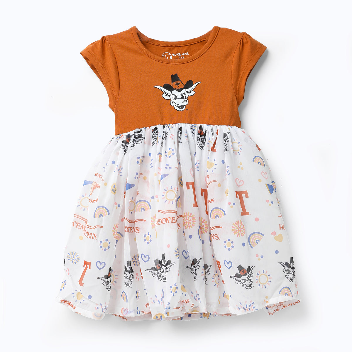Infant Texas Longhorns All Over Vault Print Princess Dress