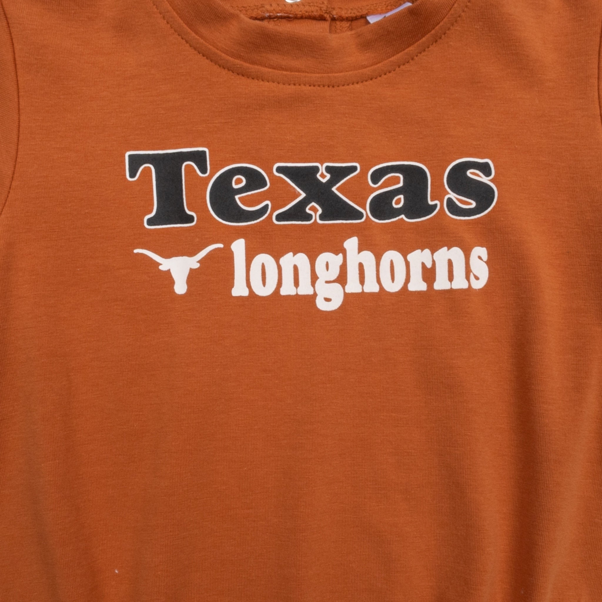 Infant ZooZatZ Texas Longhorns Long Bubble Romper Burnt Orange