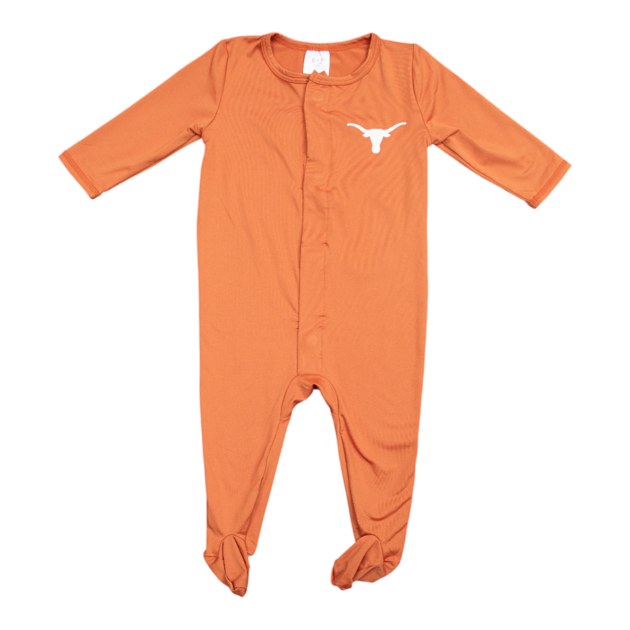 Infant ZooZatZ Texas Longhorns Solid Magnetic Footie