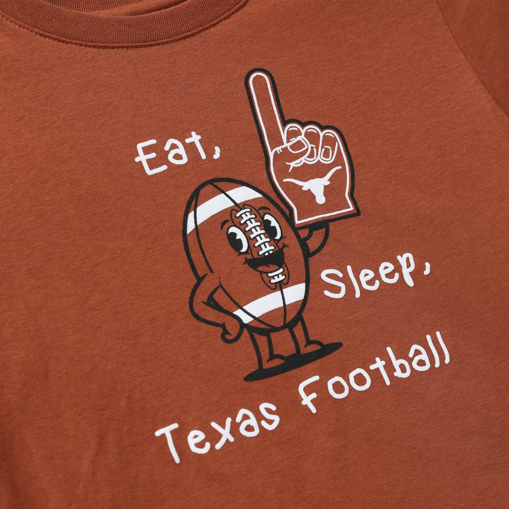 Toddler Texas Longhorns Eat Sleep Football Tee