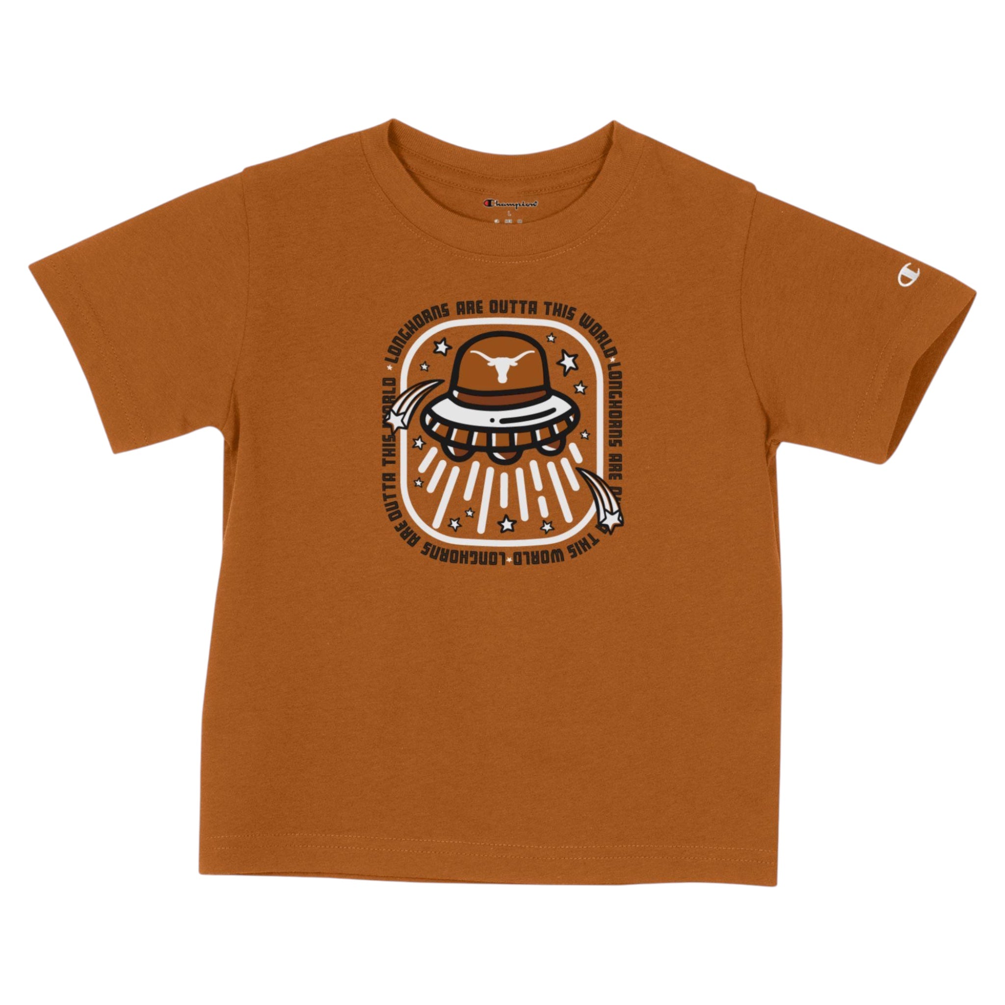 Toddler Champion Texas Longhorns Alien Stadium Short Sleeve Tee Burnt Orange