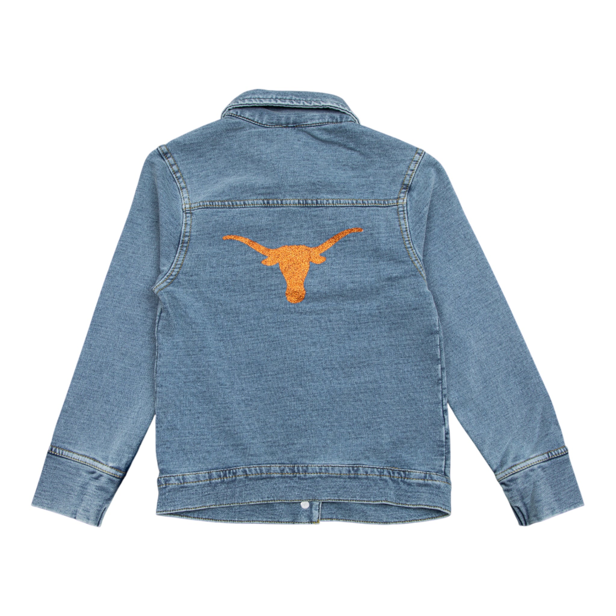 Toddler Texas Longhorns Bedazzled Rhinestone Jean Jacket