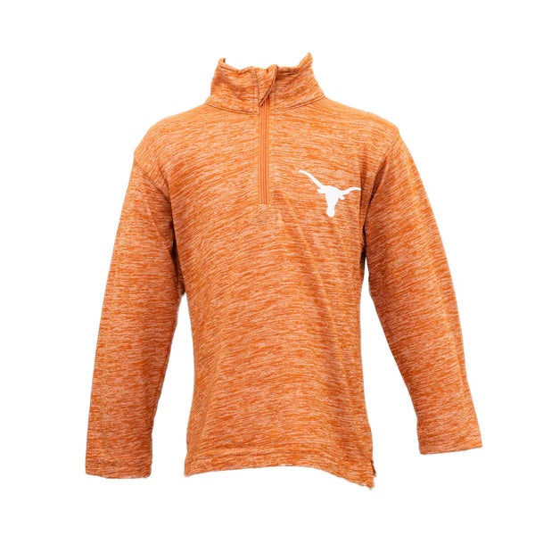 Toddler Texas Longhorns Cloudy Yarn Quarter Zip