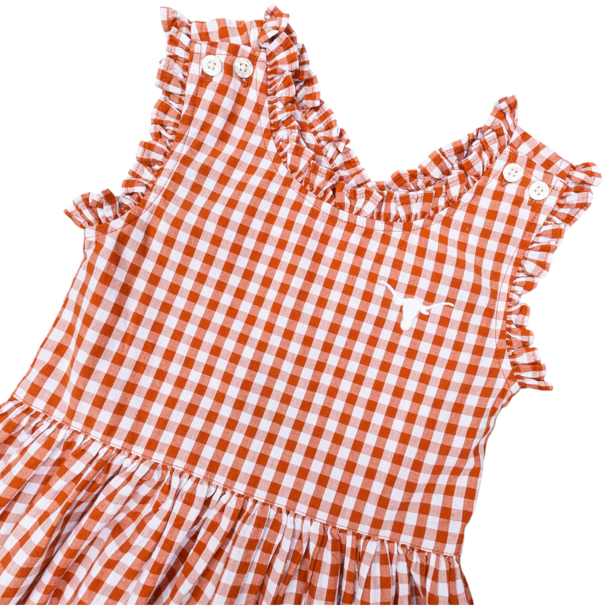 Toddler Texas Longhorns Alora Gingham Dress