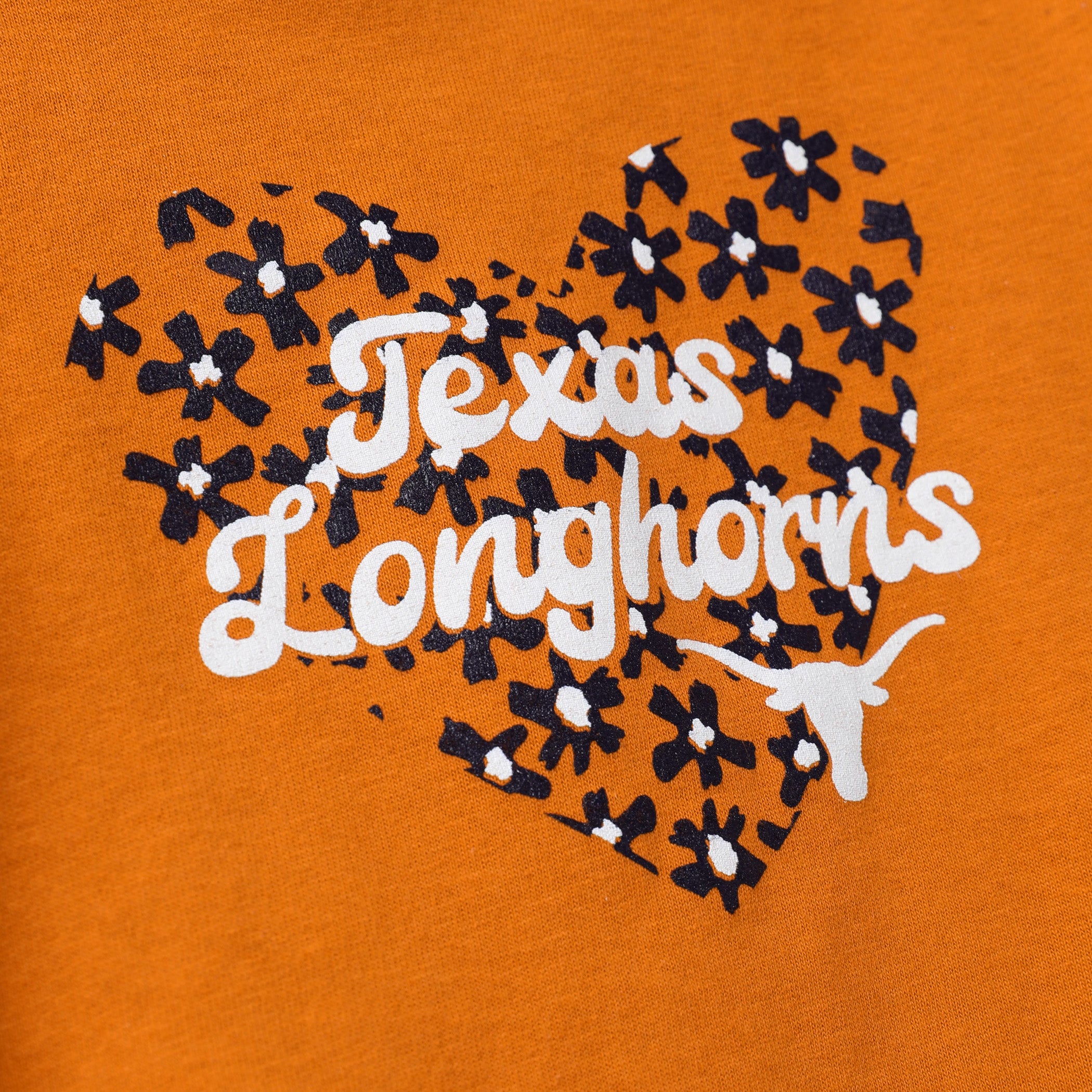 Toddler Texas Longhorns Heart Flower Tee