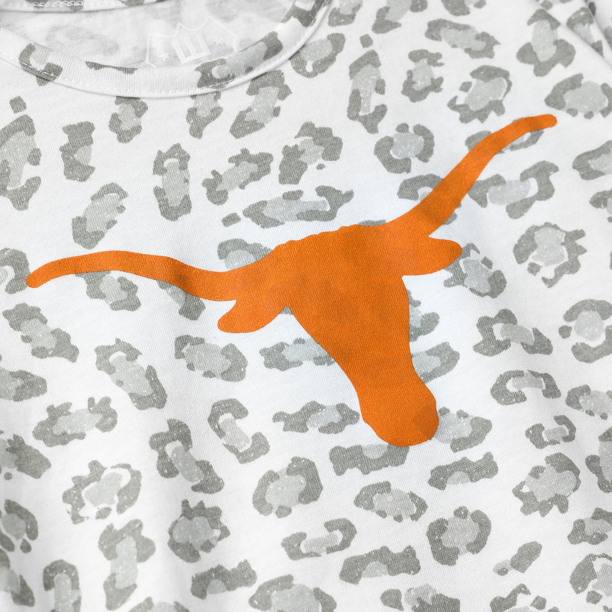 Toddler Texas Longhorns Leopard Burnt Out Short Sleeve Tee