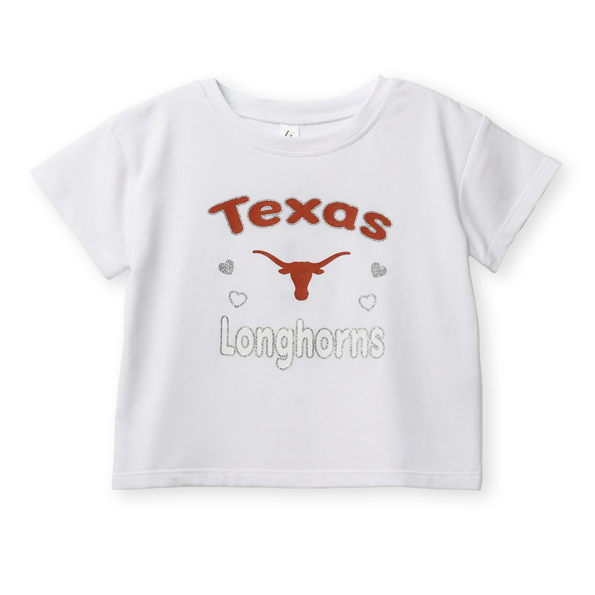 Toddler ZooZatZ Texas Longhorns Playground Horns Glitter Tee
