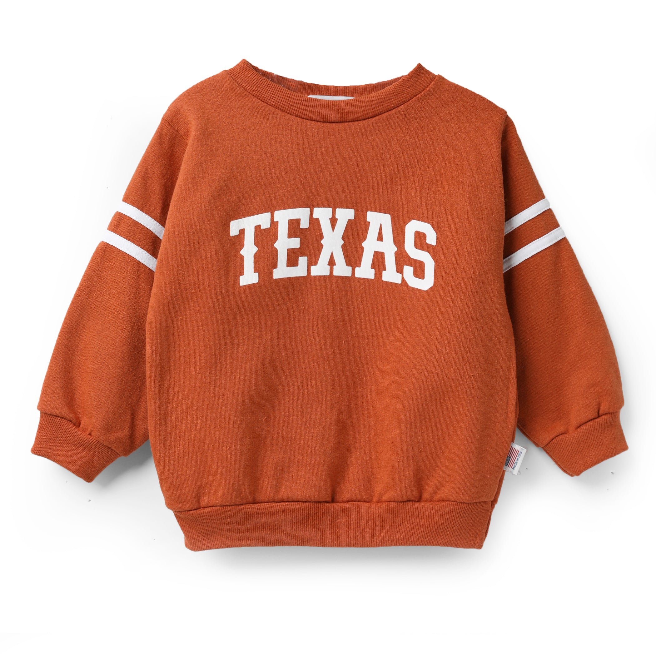 Toddler Texas Longhorns Fleece Crew with Sleeves Stripes