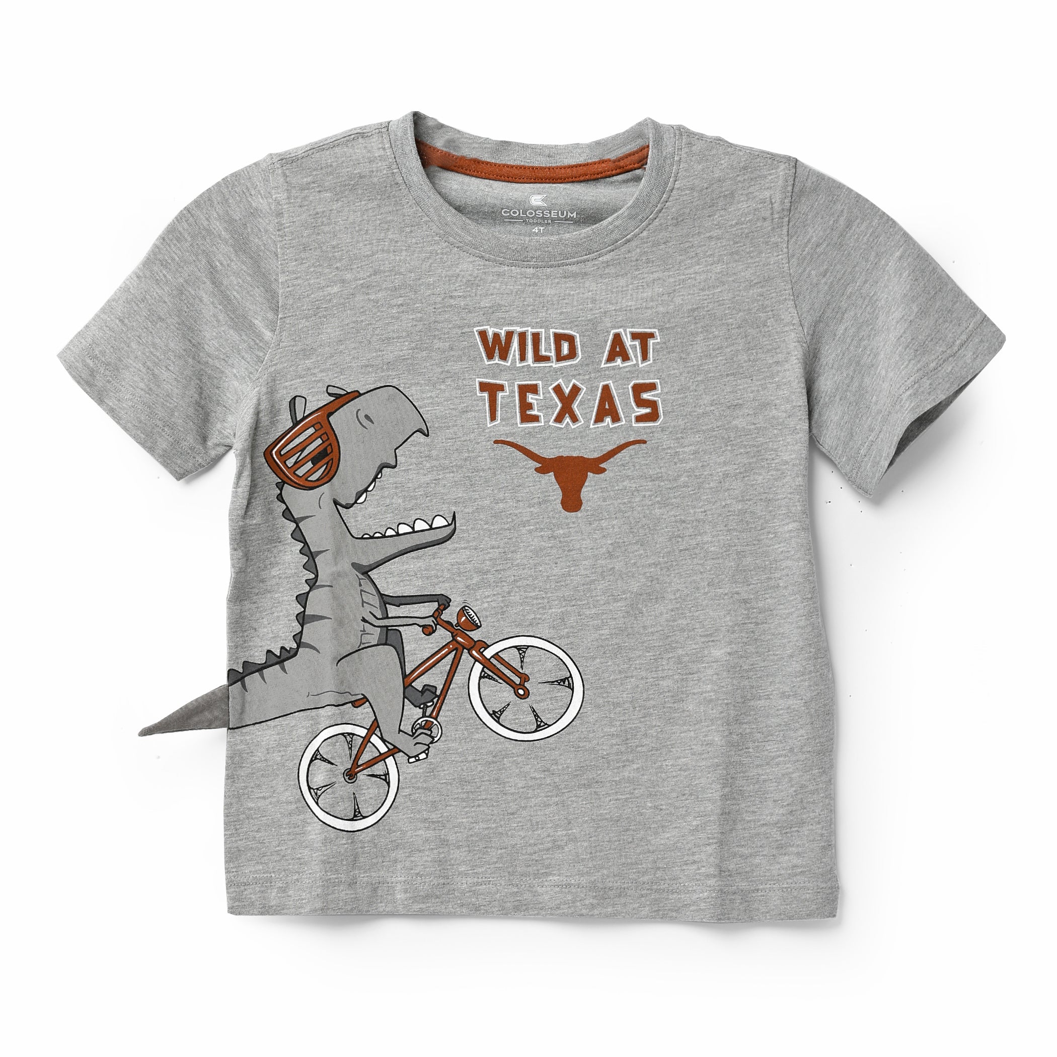 Toddler Texas Longhorns Wild Dino Short Sleeve Tee