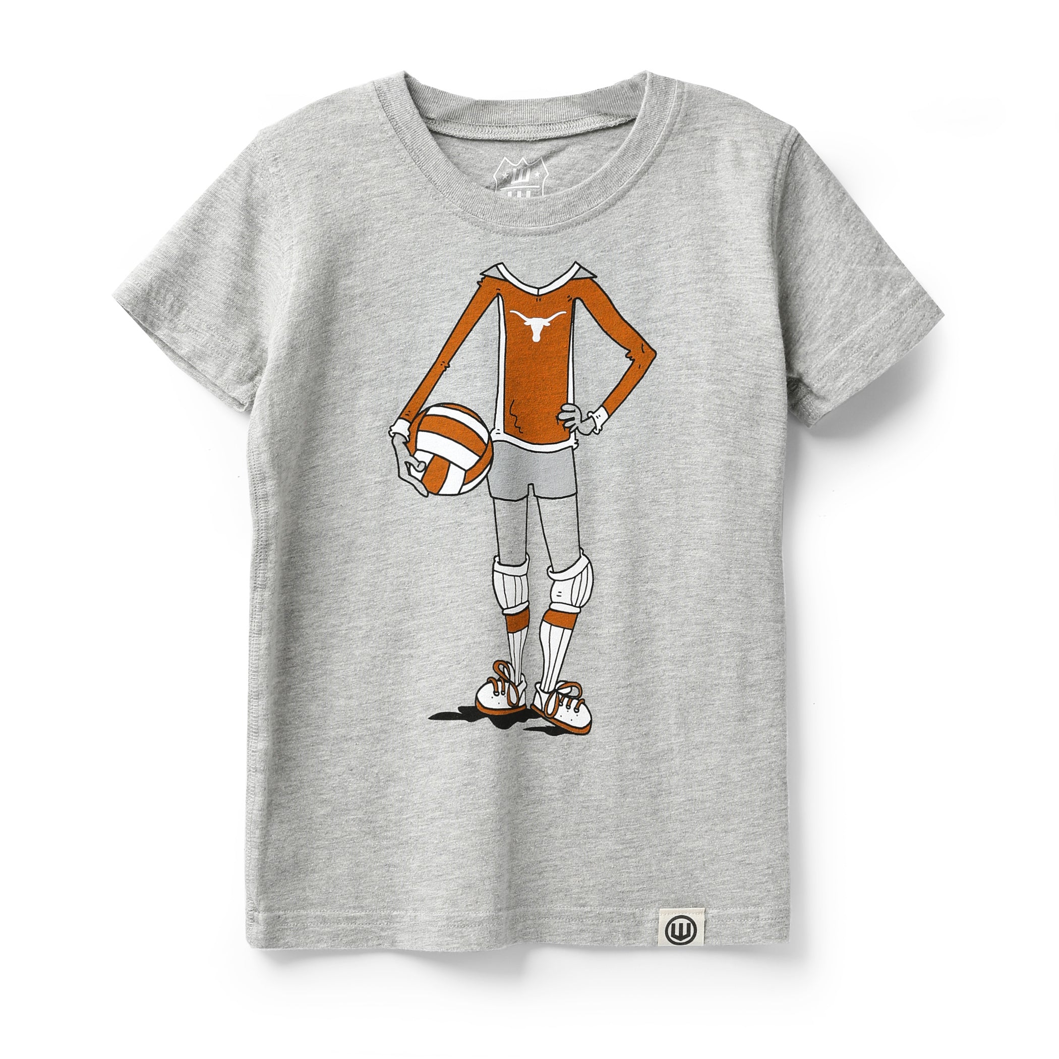 Toddler Texas Longhorns Girl's Volleyball Blend Short Sleeve Tee