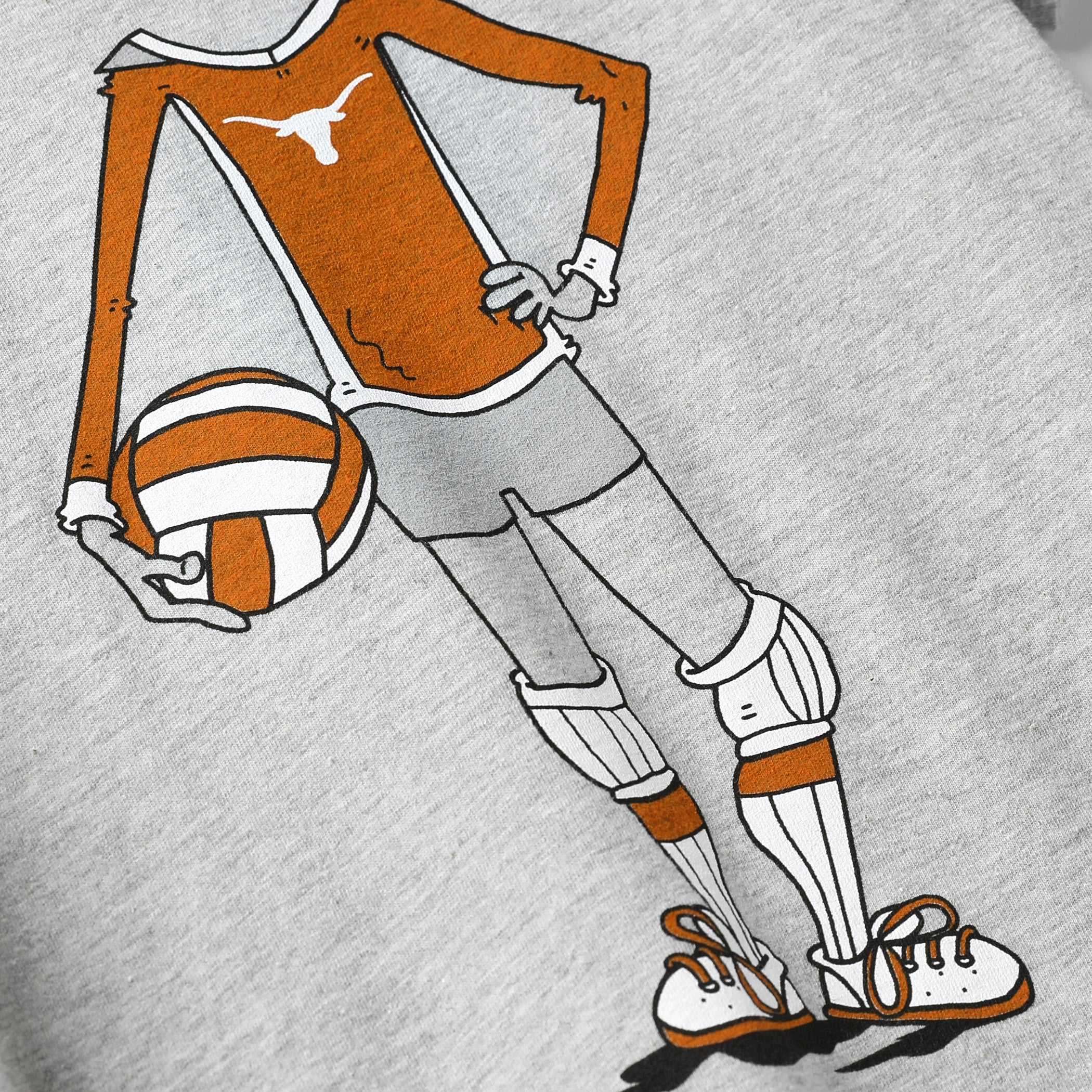 Toddler Texas Longhorns Girl's Volleyball Blend Short Sleeve Tee