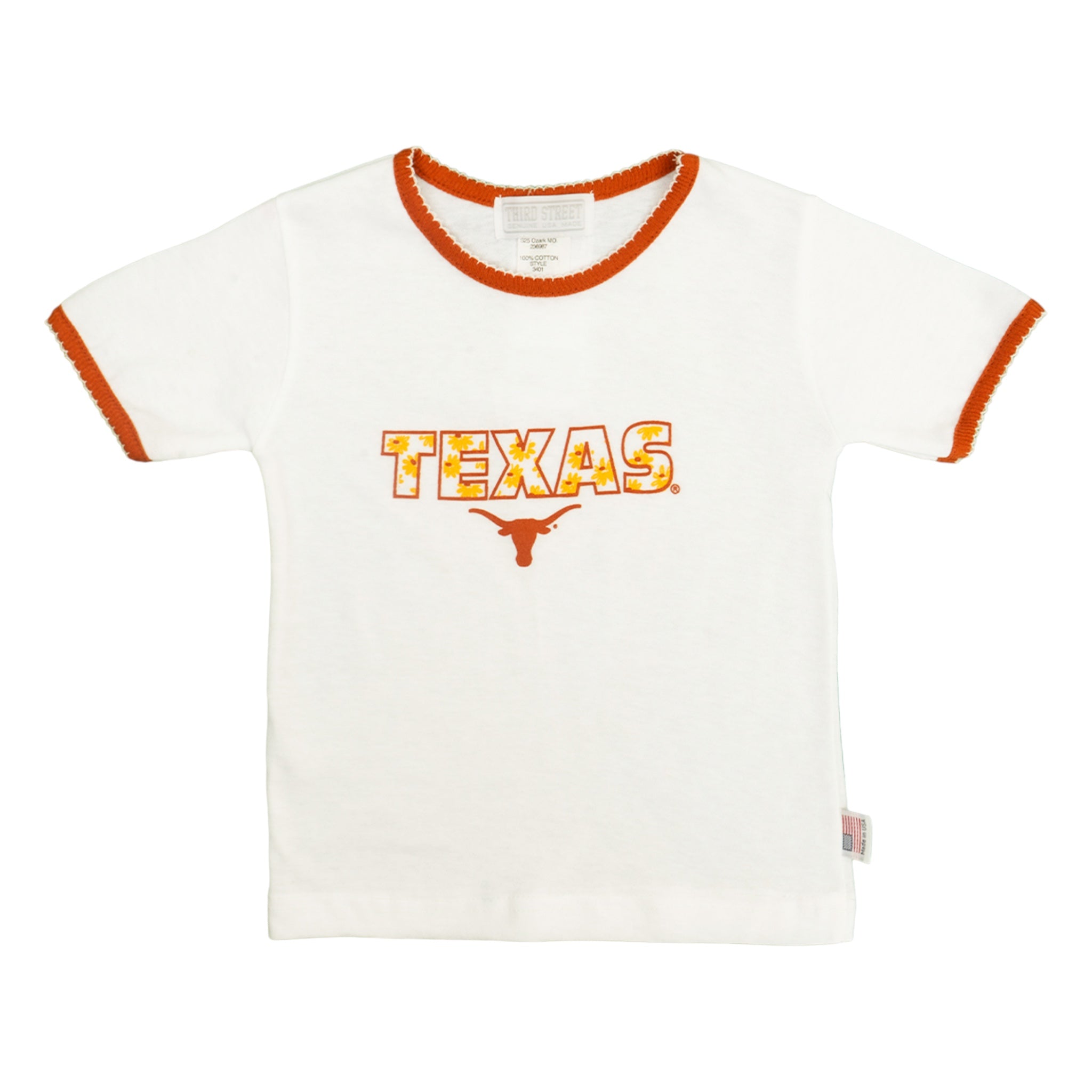 Toddler Texas Longhorns Floral Tee