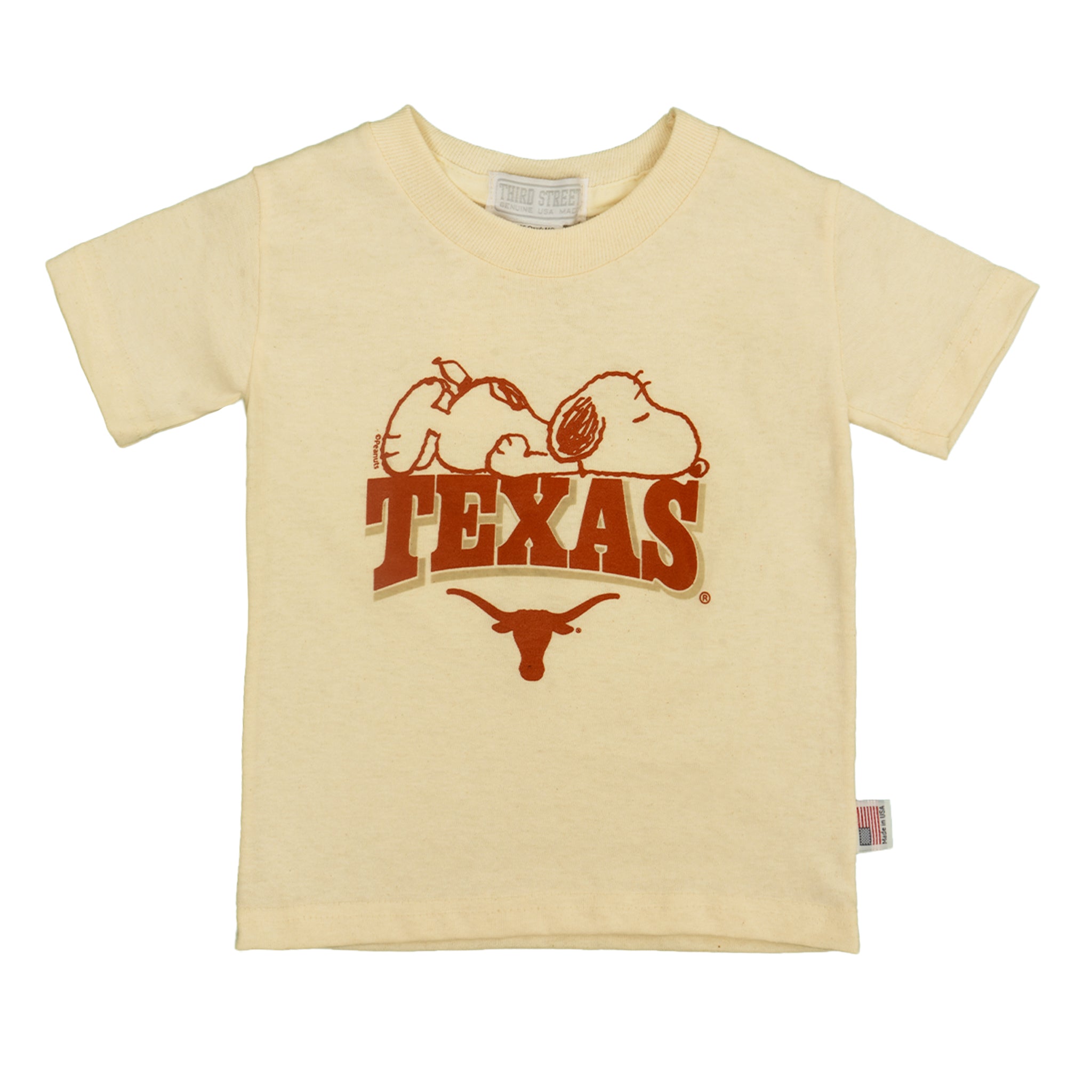 Toddler Texas Longhorns Sleeping Snoopy Tee