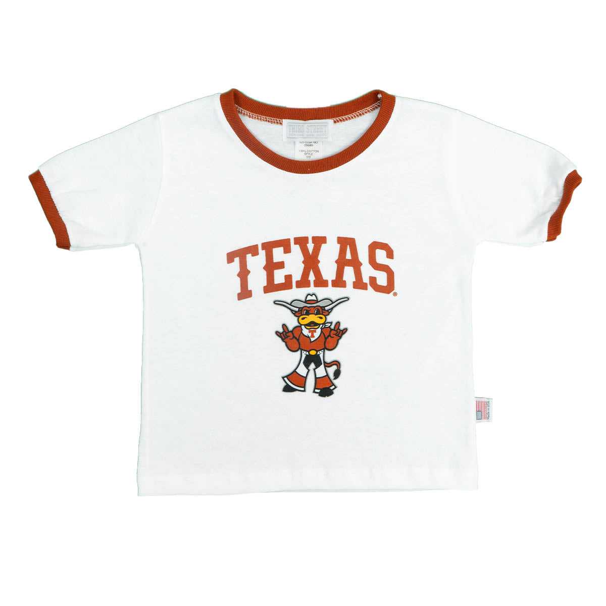 Toddler Texas Longhorns Western Hook'Em Vault Ringer Tee