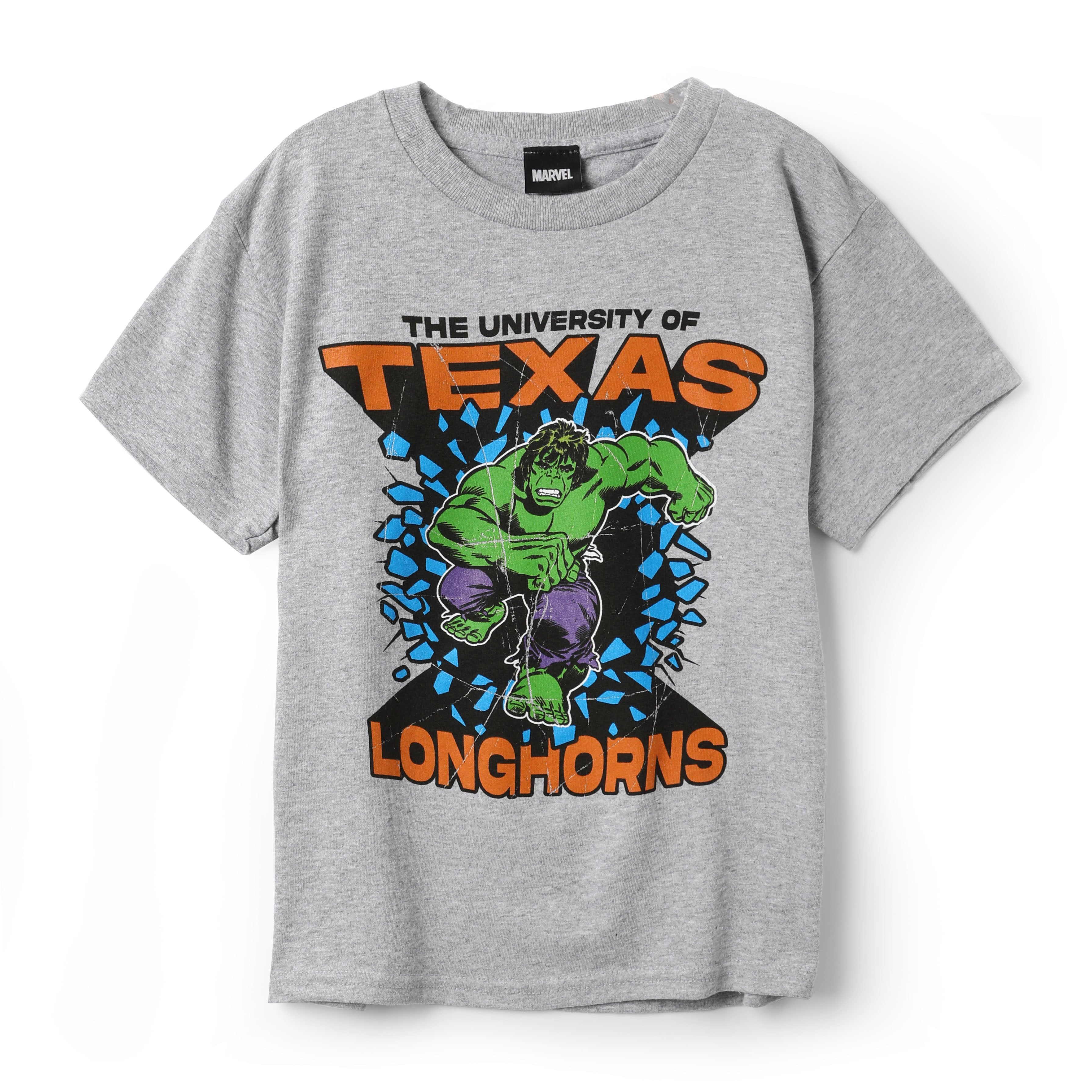Youth Texas Longhorns Marvel Hulk Smash Tee