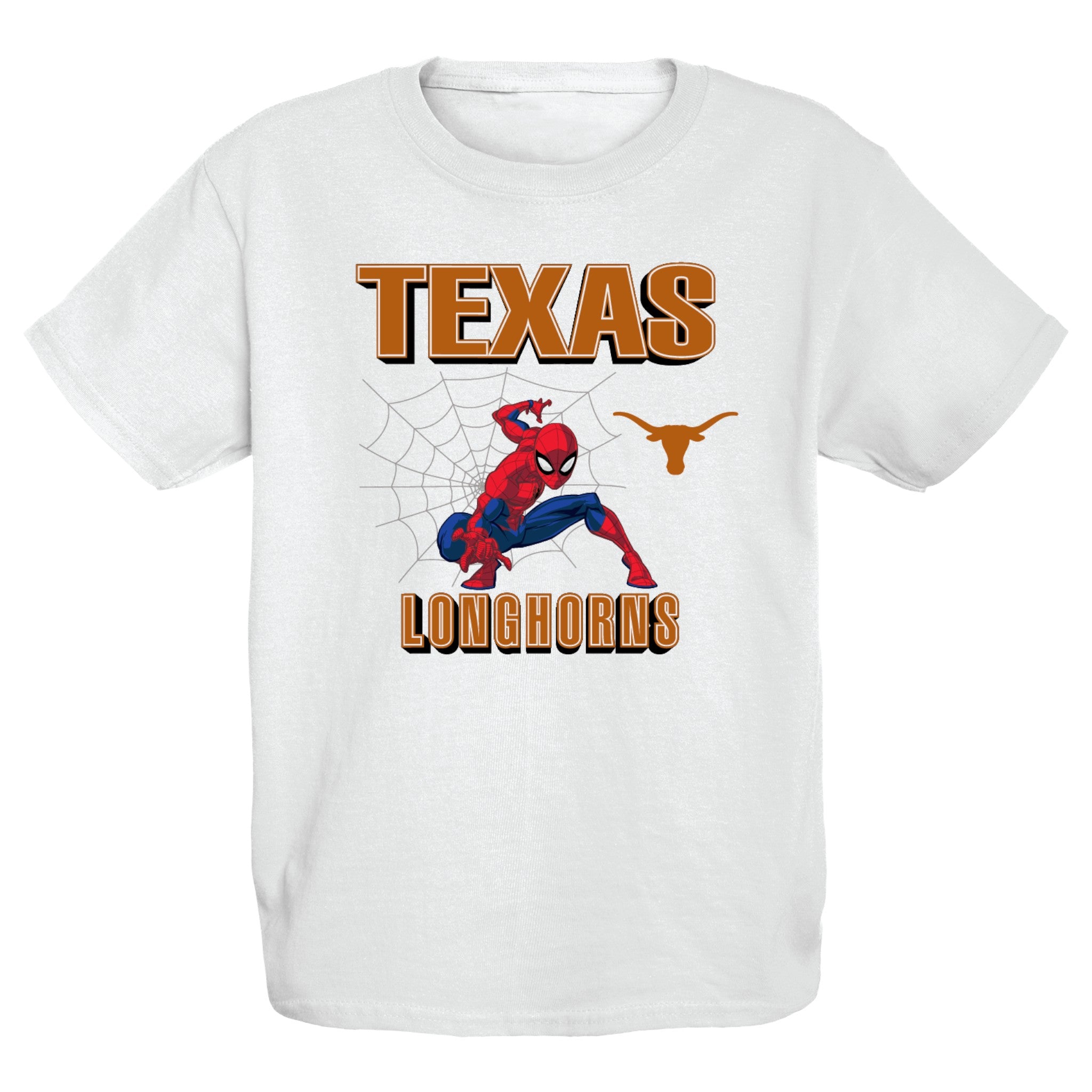 Youth Texas Longhorns Spiderman Arachnophobia Tee