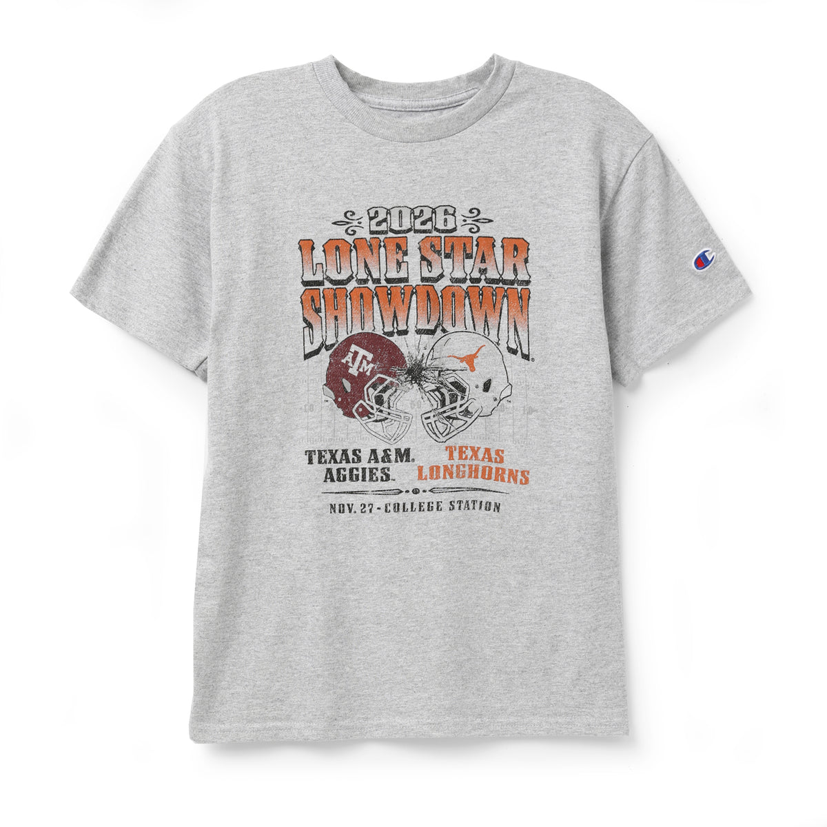 Youth Champion Lonestar Showdown Dueling Helmets Short Sleeve Tee