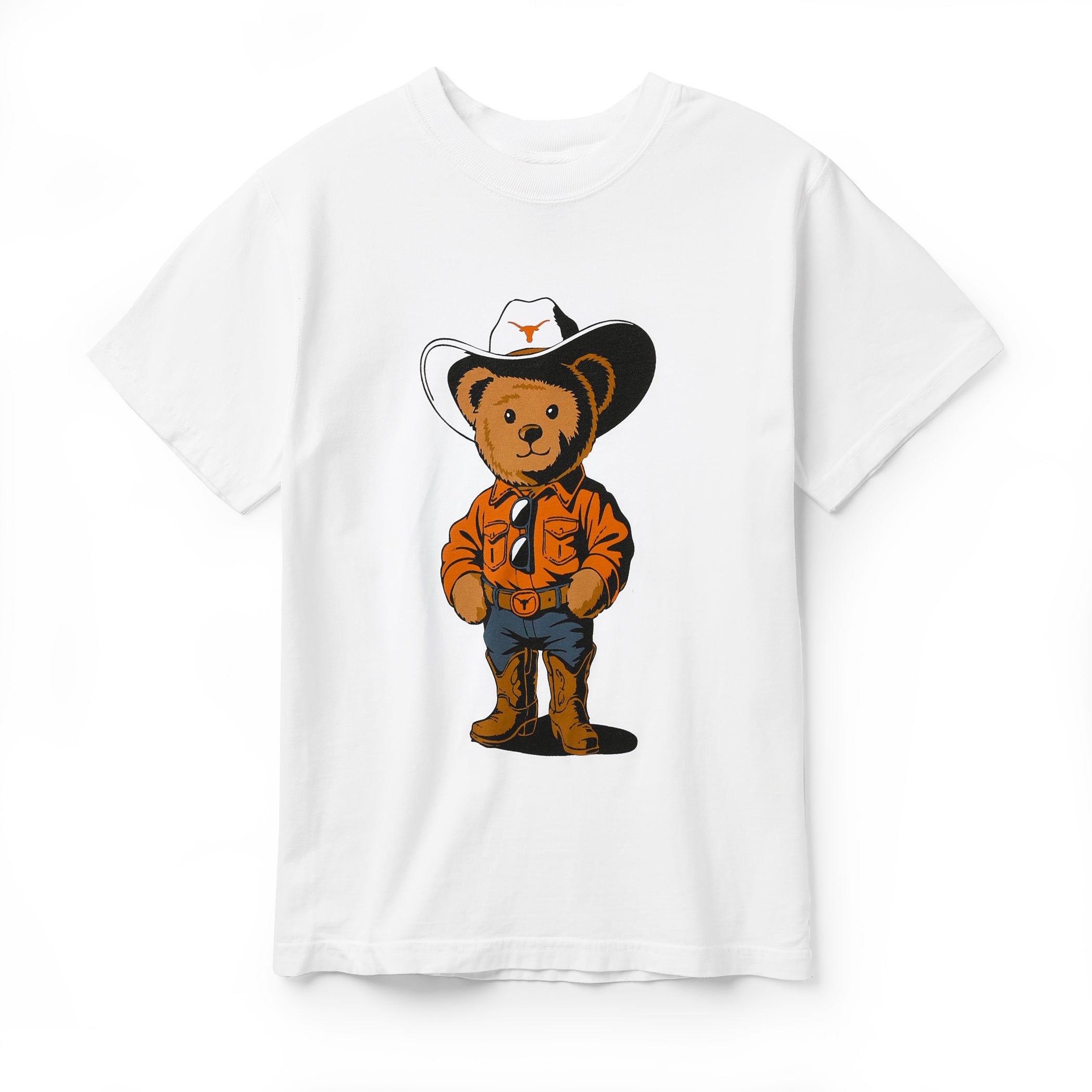 Youth Texas Longhorns Cowboy Teddy Bear ComfortWash Tee