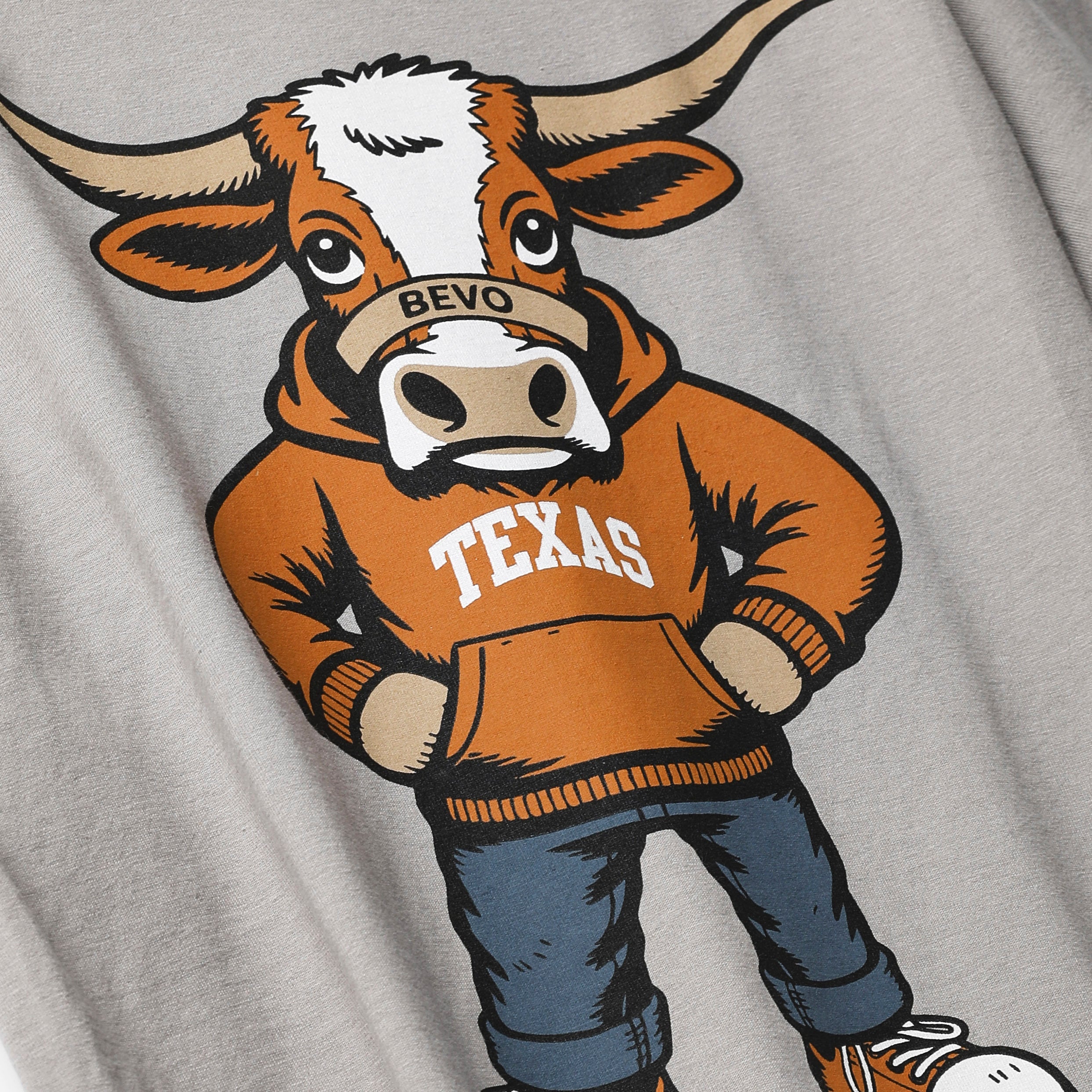 Youth Texas Longhorns Bevo in Hoodie ComfortWash Tee