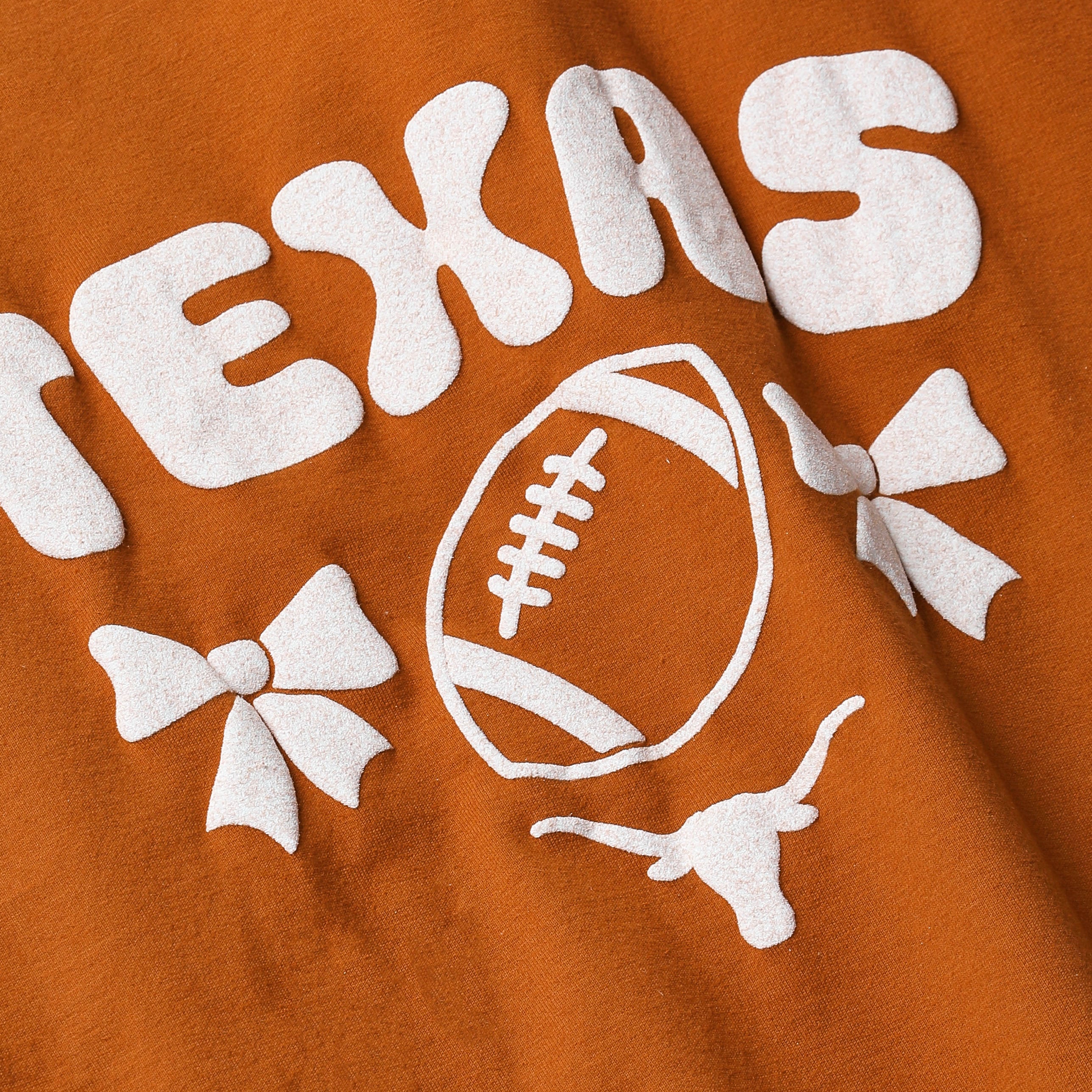 Youth Texas Longhorns Bows and Texas Football ComfortWash Tee