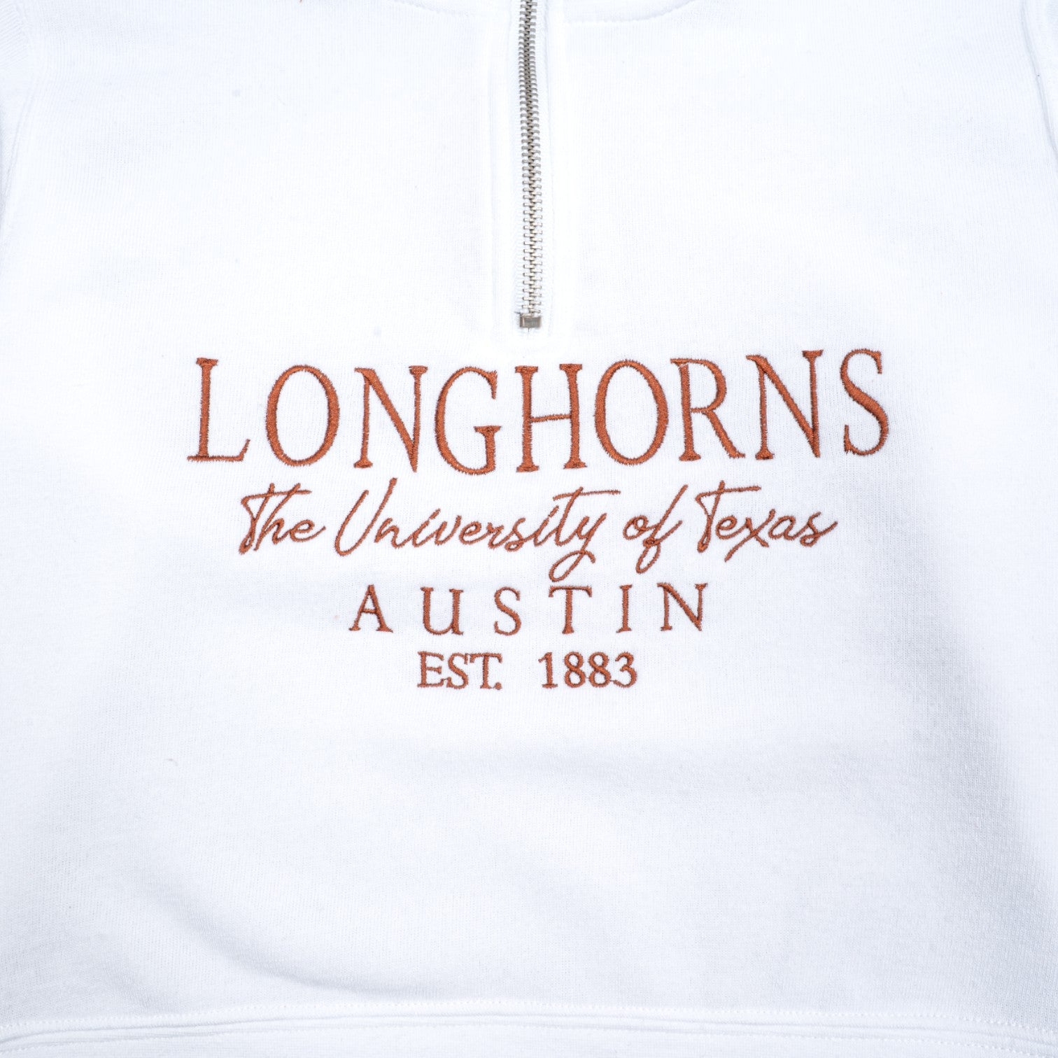 Youth ZooZatZ Longhorns Quarter Zip Embroidered Crop
