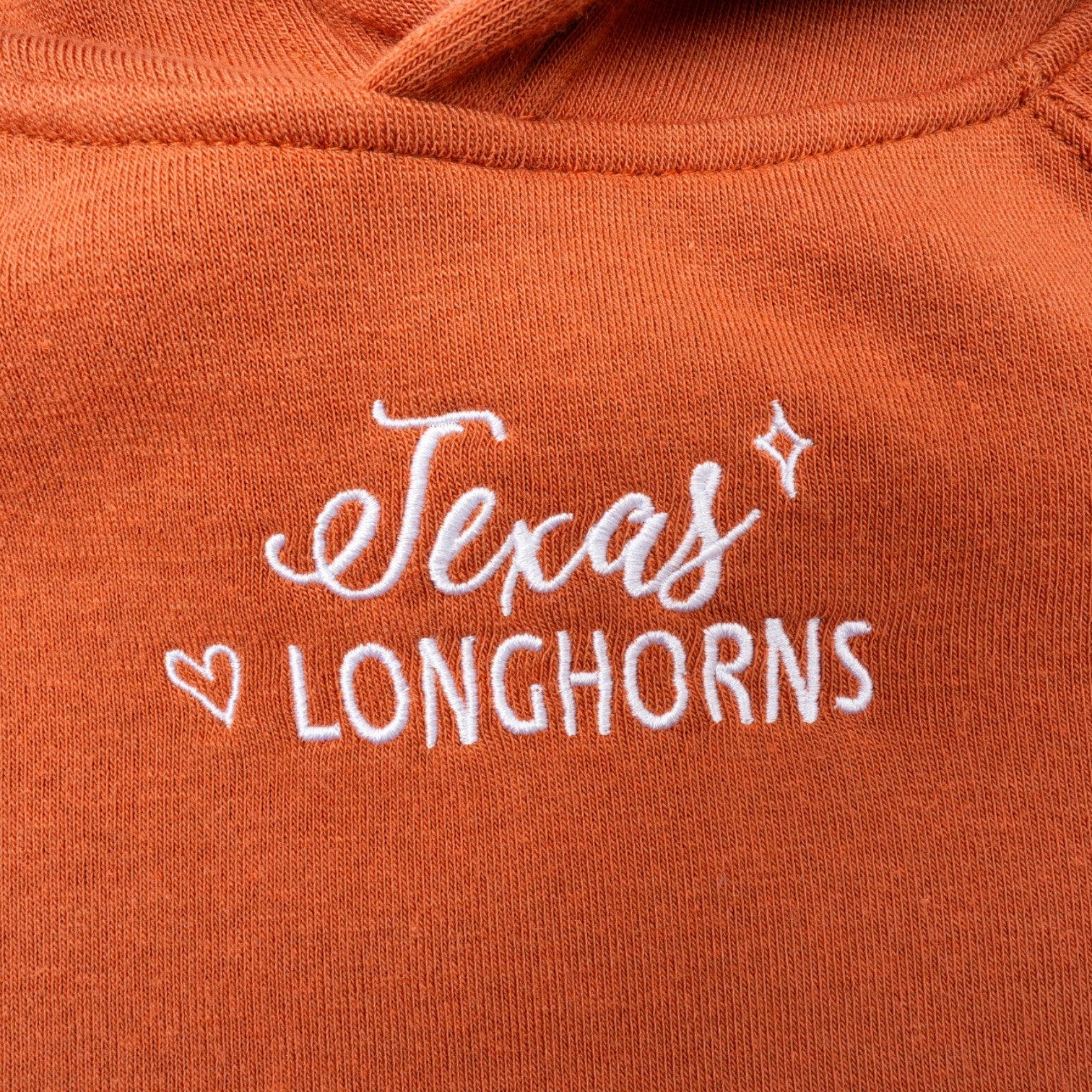 Youth Texas Longhorns Fleece Heart Print Hoodie