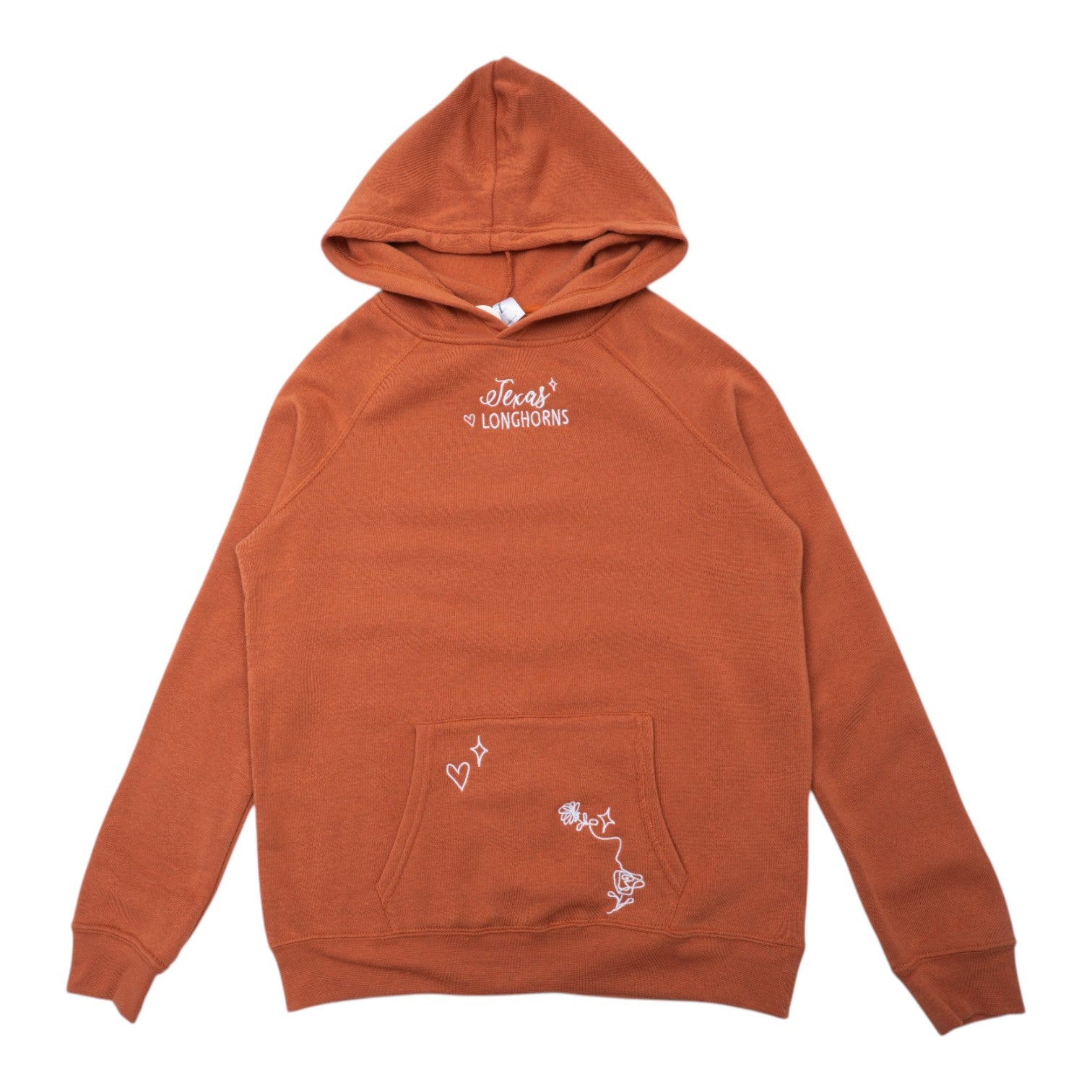 Youth Texas Longhorns Fleece Heart Print Hoodie