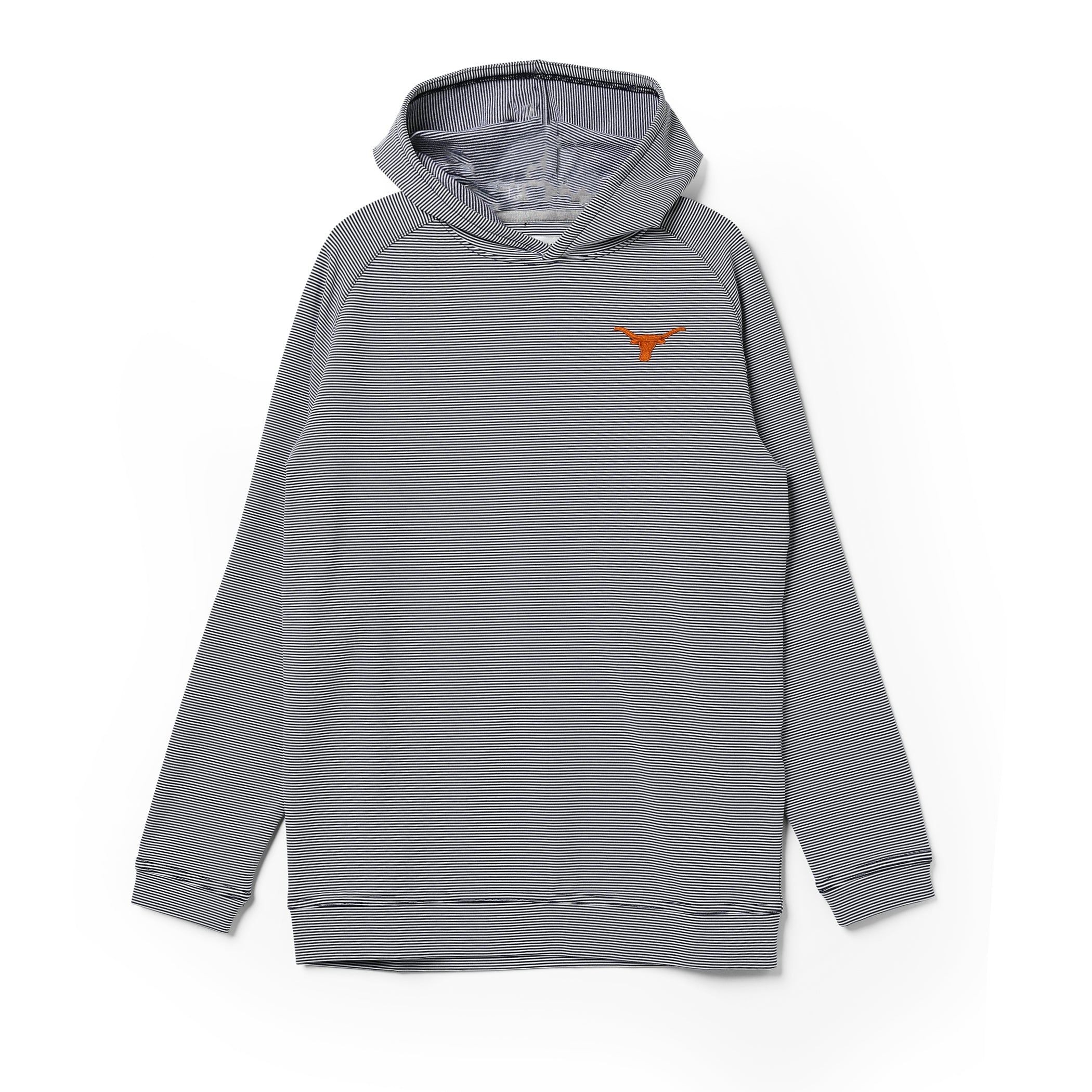 Youth Peter Millar Texas Longhorns Sugar Stripe Performance Hoodie