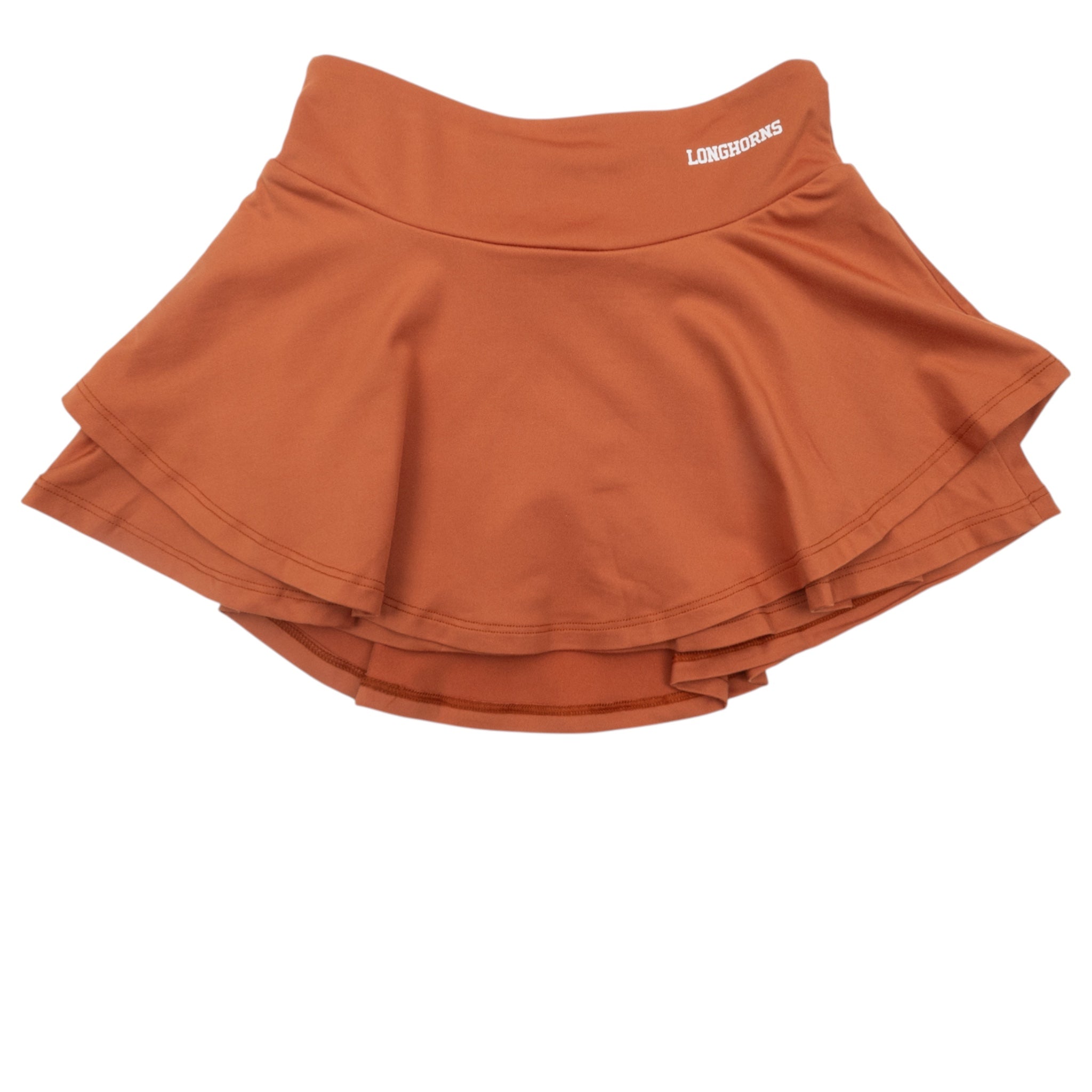 Youth ZooZatZ Texas Longhorns Tiered Ruffle Skort Burnt Orange