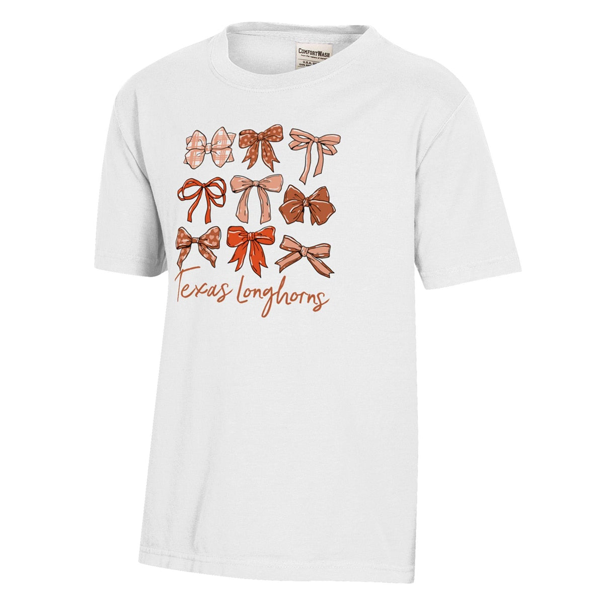 Youth Texas Longhorns Bow ComfortWash Tee