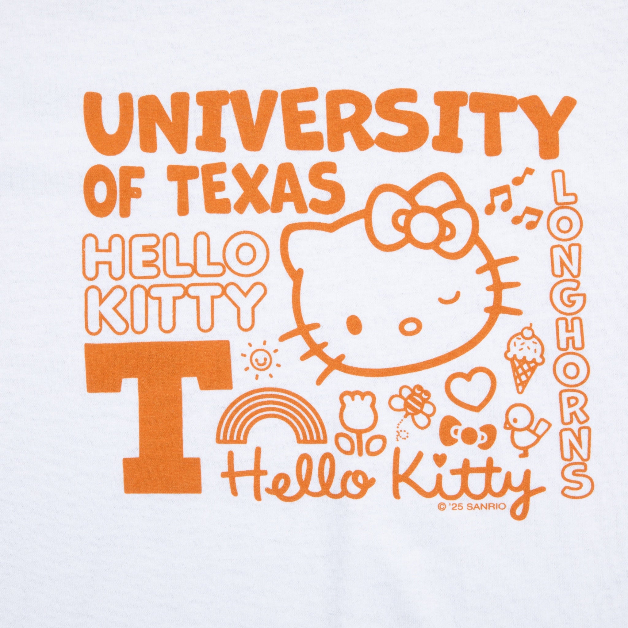 Youth Texas Longhorns Hello Kitty Tee