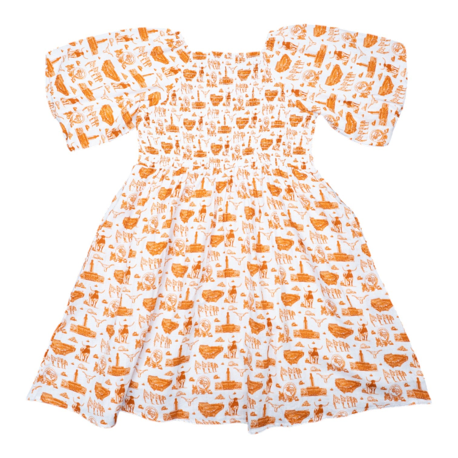 Stewart Simmons The Girls Team Toile Puff Sleeve Dress