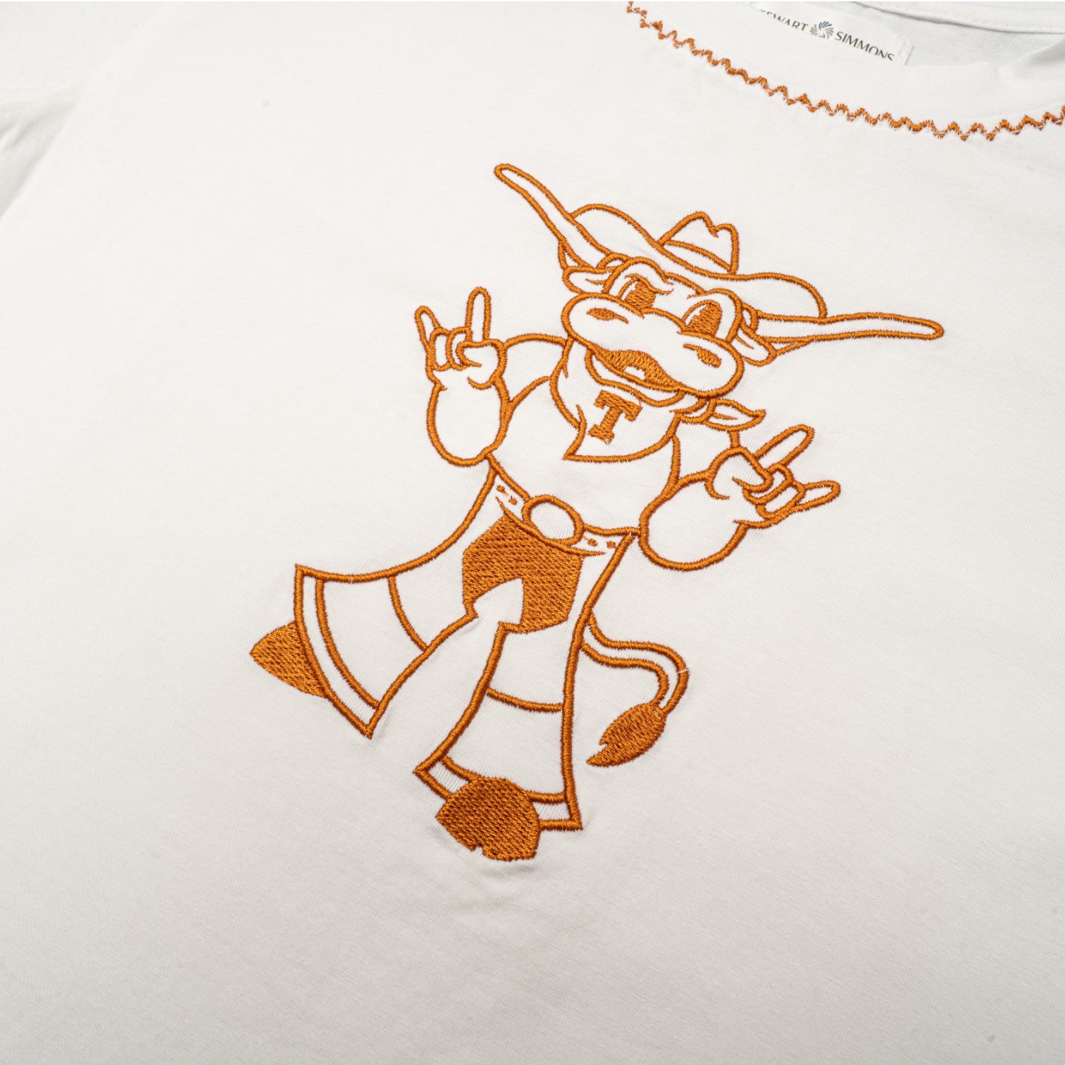 Youth Stewart Simmons Texas Longhorns Embroidered Tee