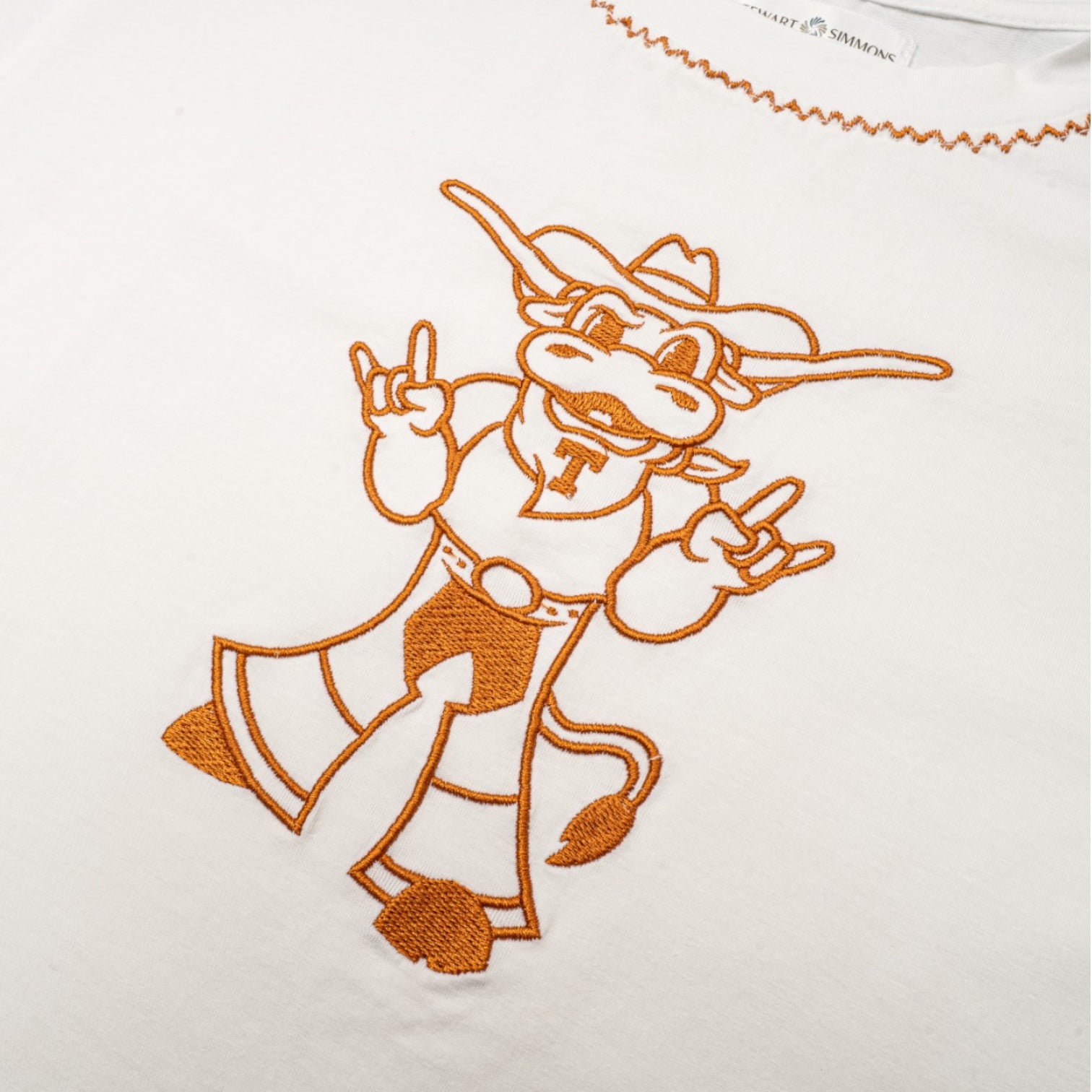 Youth Stewart Simmons Texas Longhorns Embroidered Tee