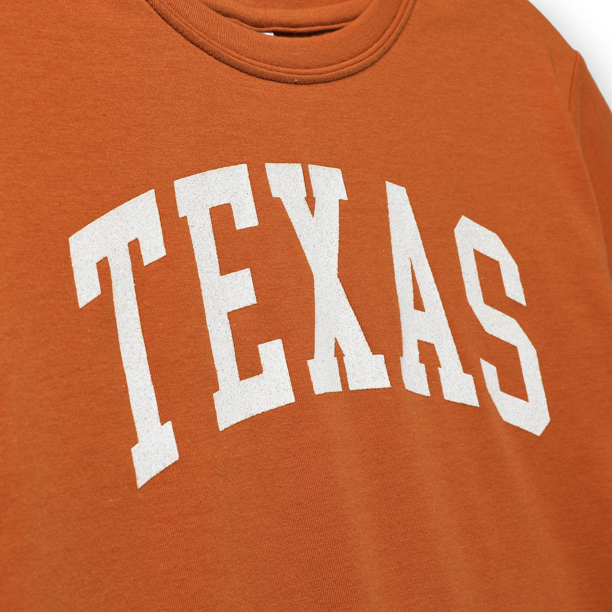 Youth  ZooZatZ Texas Longhorns Arch Glitter Boxy Crop Tee