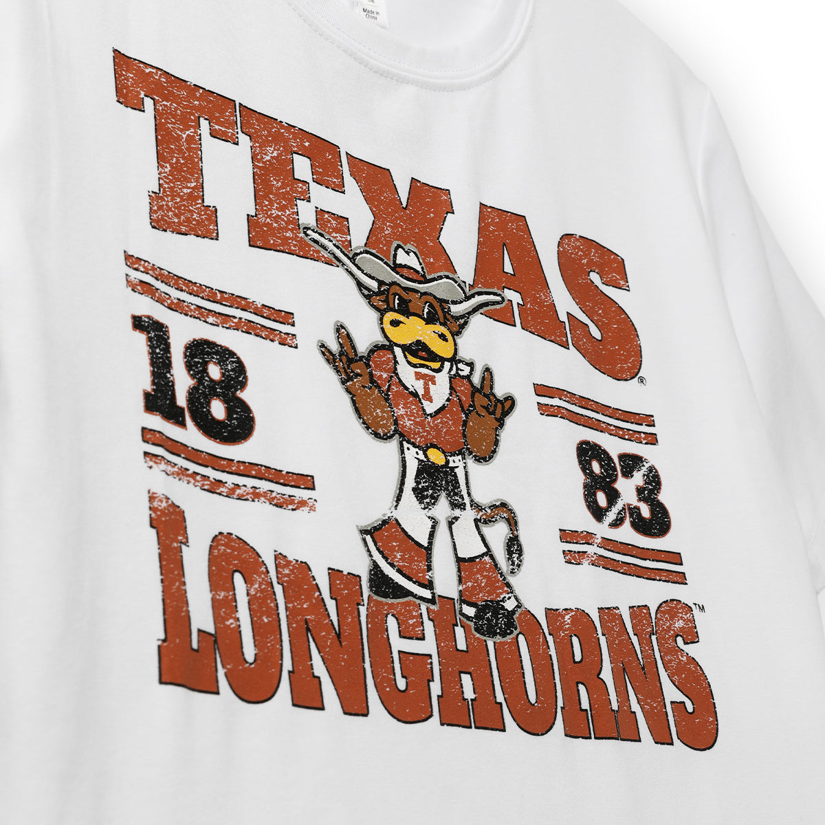 ZooZatZ Youth Texas Longhorns Hook Em Crop Tee