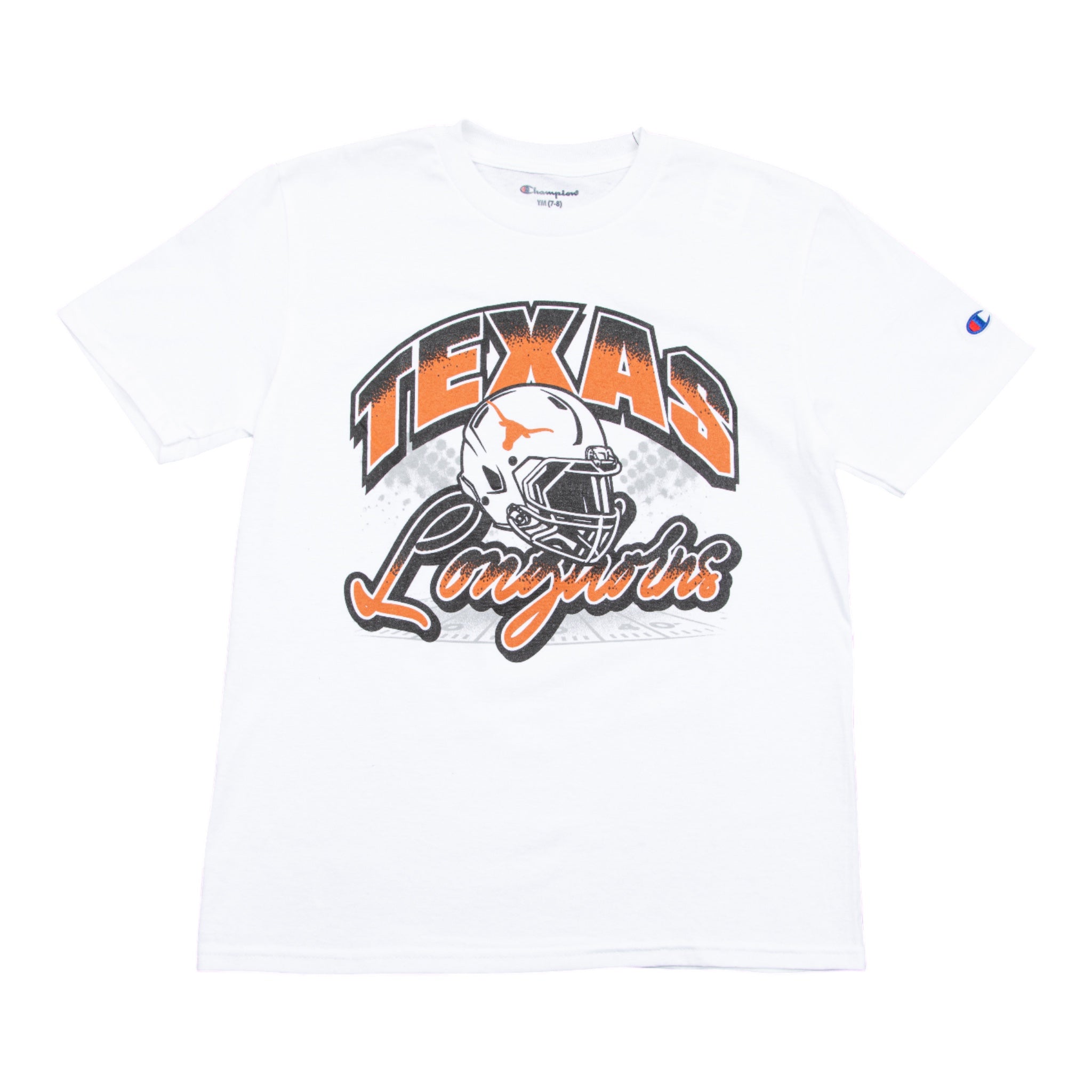 Youth Champion Texas Longhorns Football Helmet Short Sleeve Tee