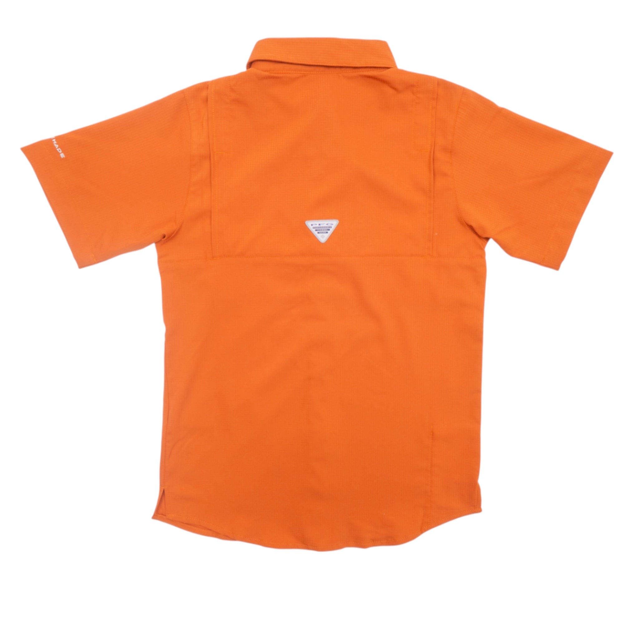 Youth Columbia Texas Longhorns Tamiami Short Sleeve Shirt Burnt Orange
