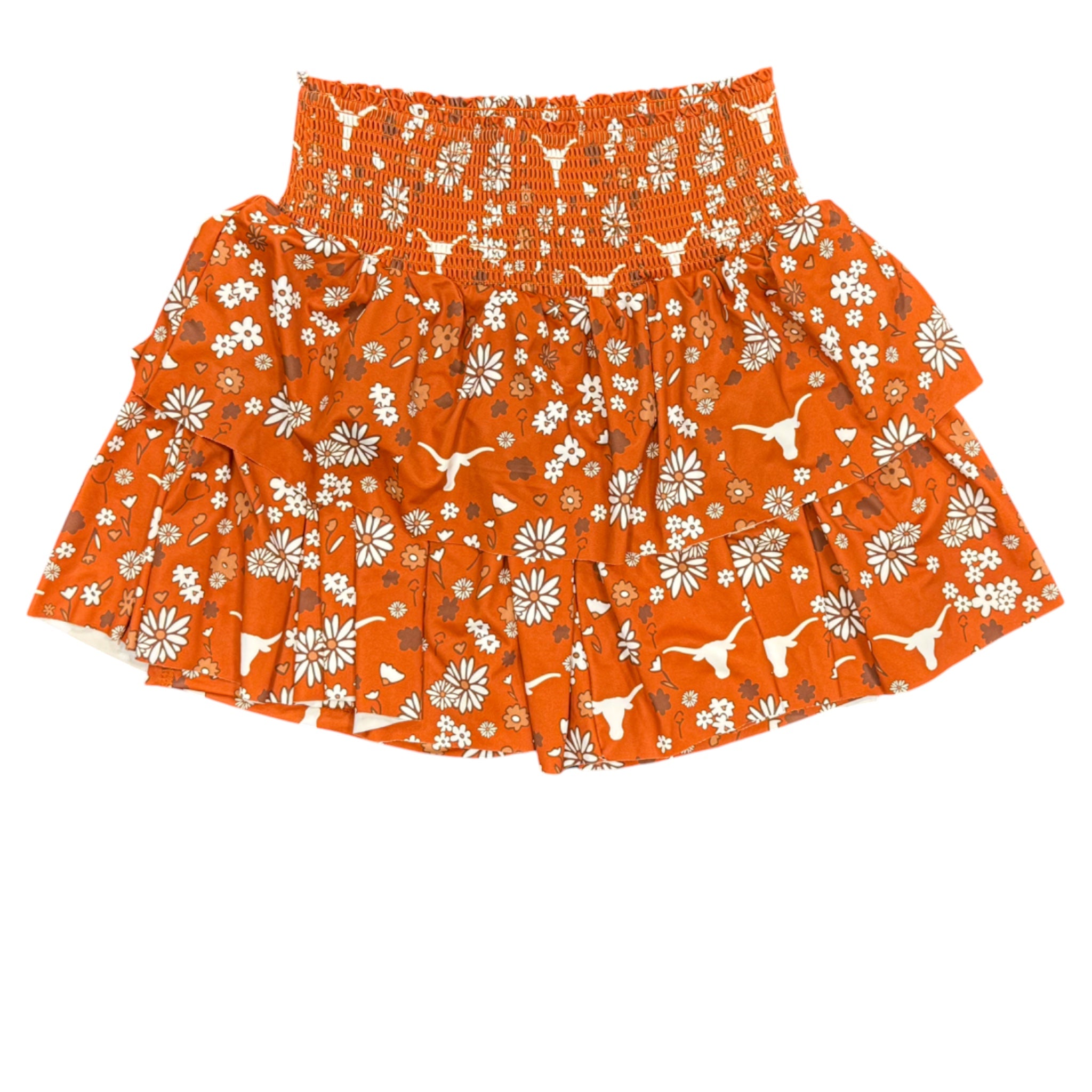 Youth Stewart Simmons Texas Longhorns Fame Floral Skort Burnt Orange