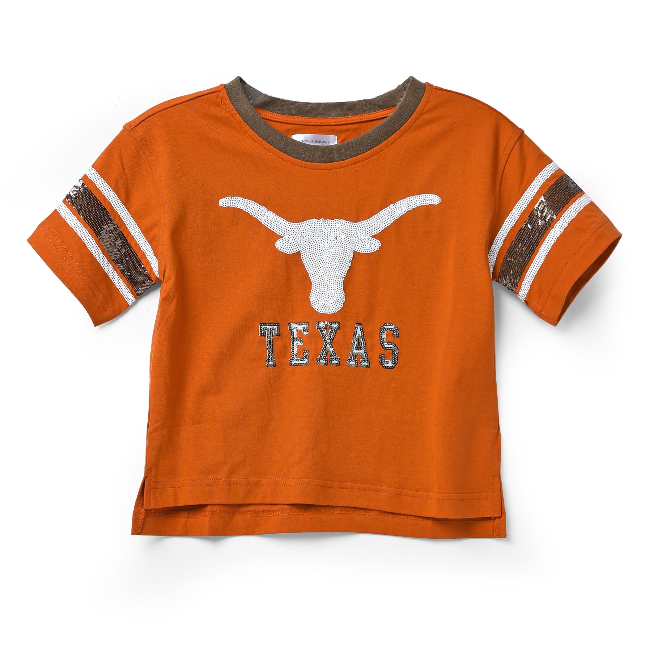 Youth Stewart Simmons Texas Longhorns Blitz Sequin Jersey Tee