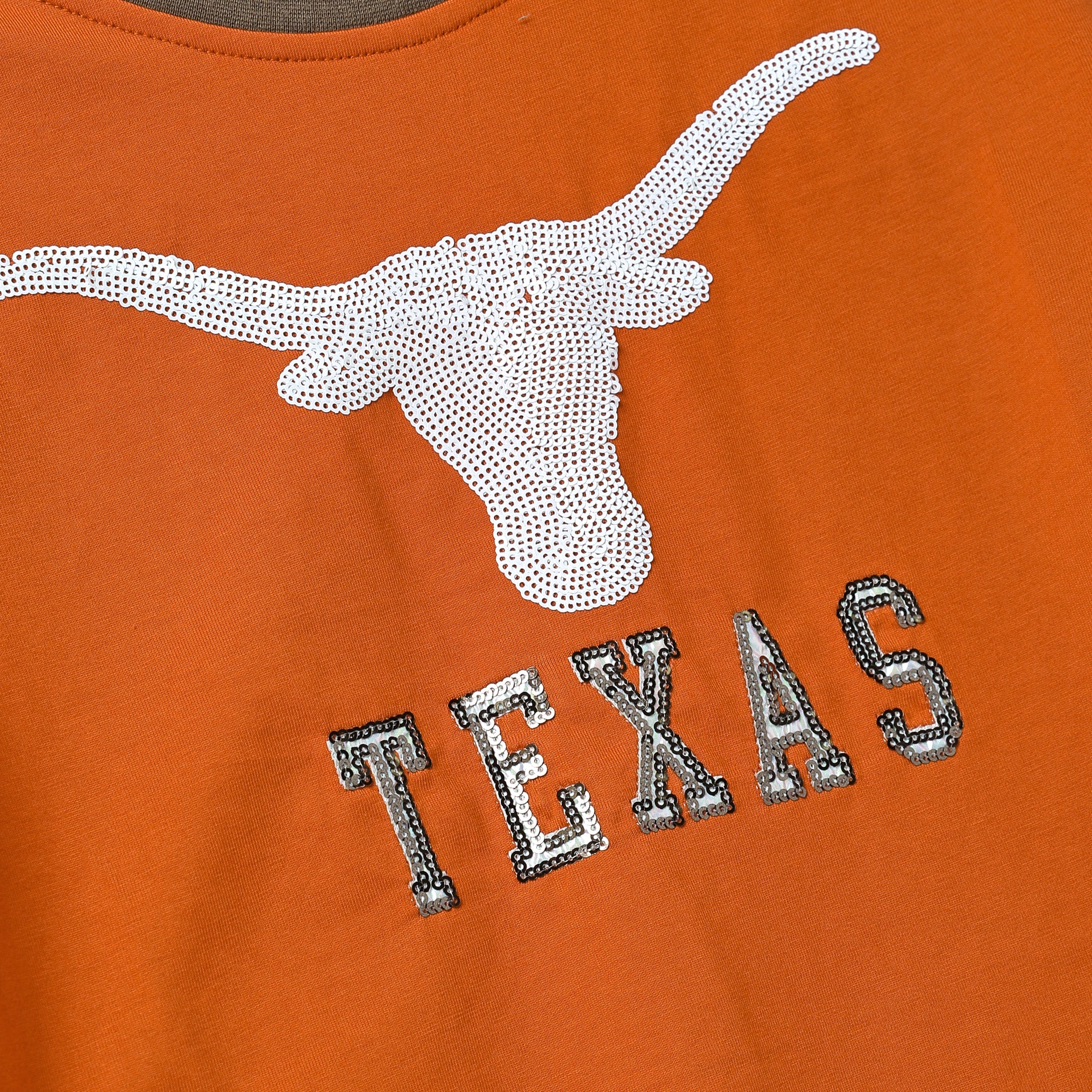 Youth Stewart Simmons Texas Longhorns Blitz Sequin Jersey Tee