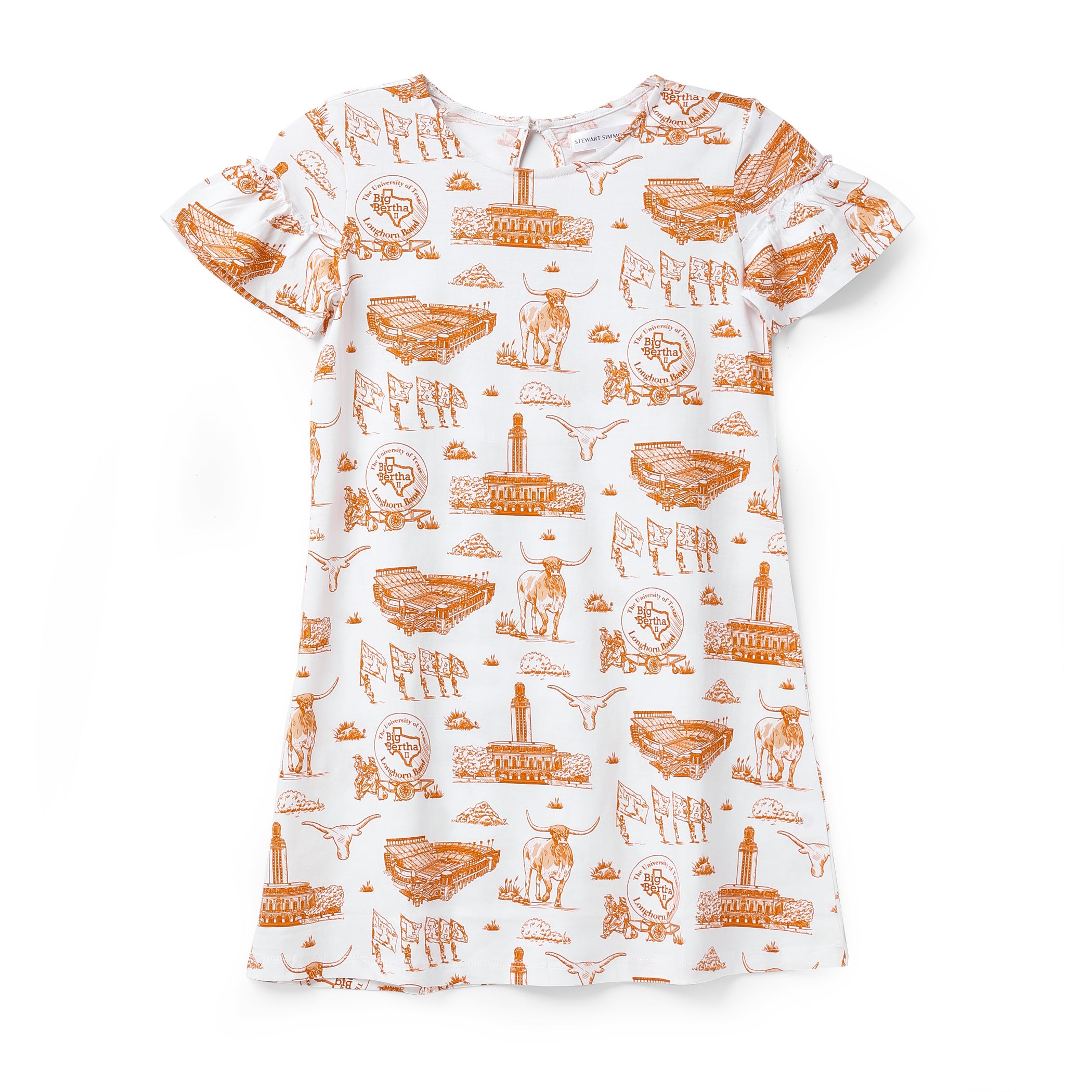 Youth Stewart Simmons Texas Longhorns Team Toile Tee Dress