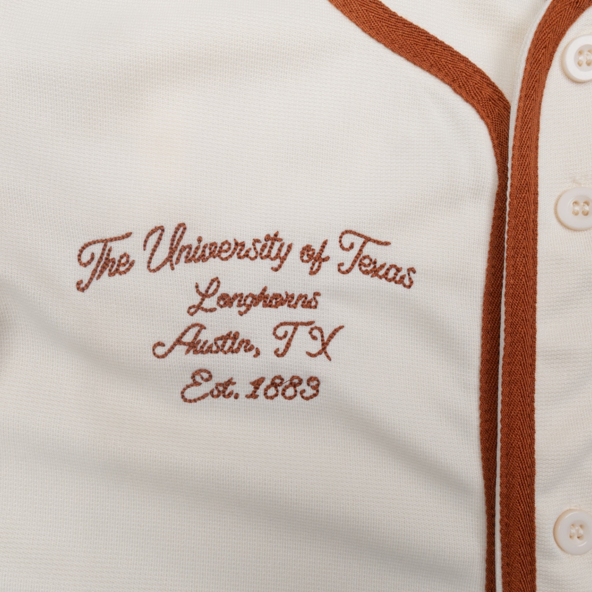 Youth Texas Longhorns Hunter Seeker Baseball Jersey Ivory