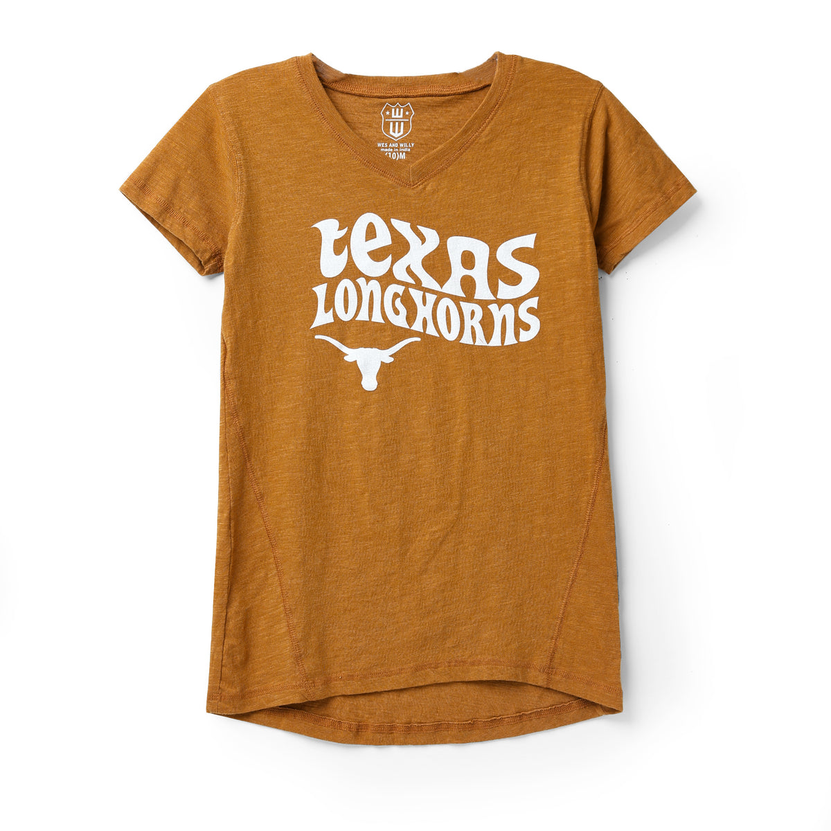 Youth Texas Longhorns Slub V-Neck Short Sleeve Tee