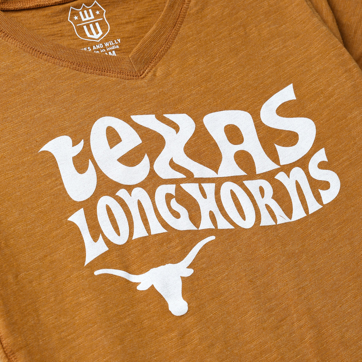 Youth Texas Longhorns Slub V-Neck Short Sleeve Tee