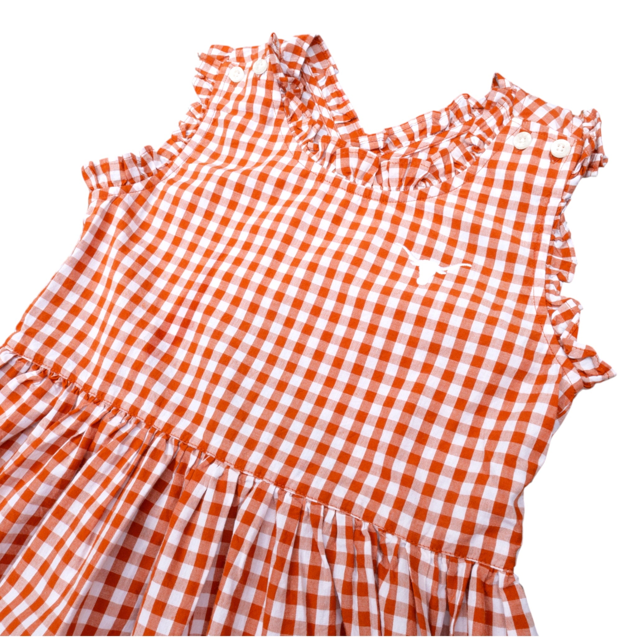 Youth Texas Longhorns Alora Gingham Dress