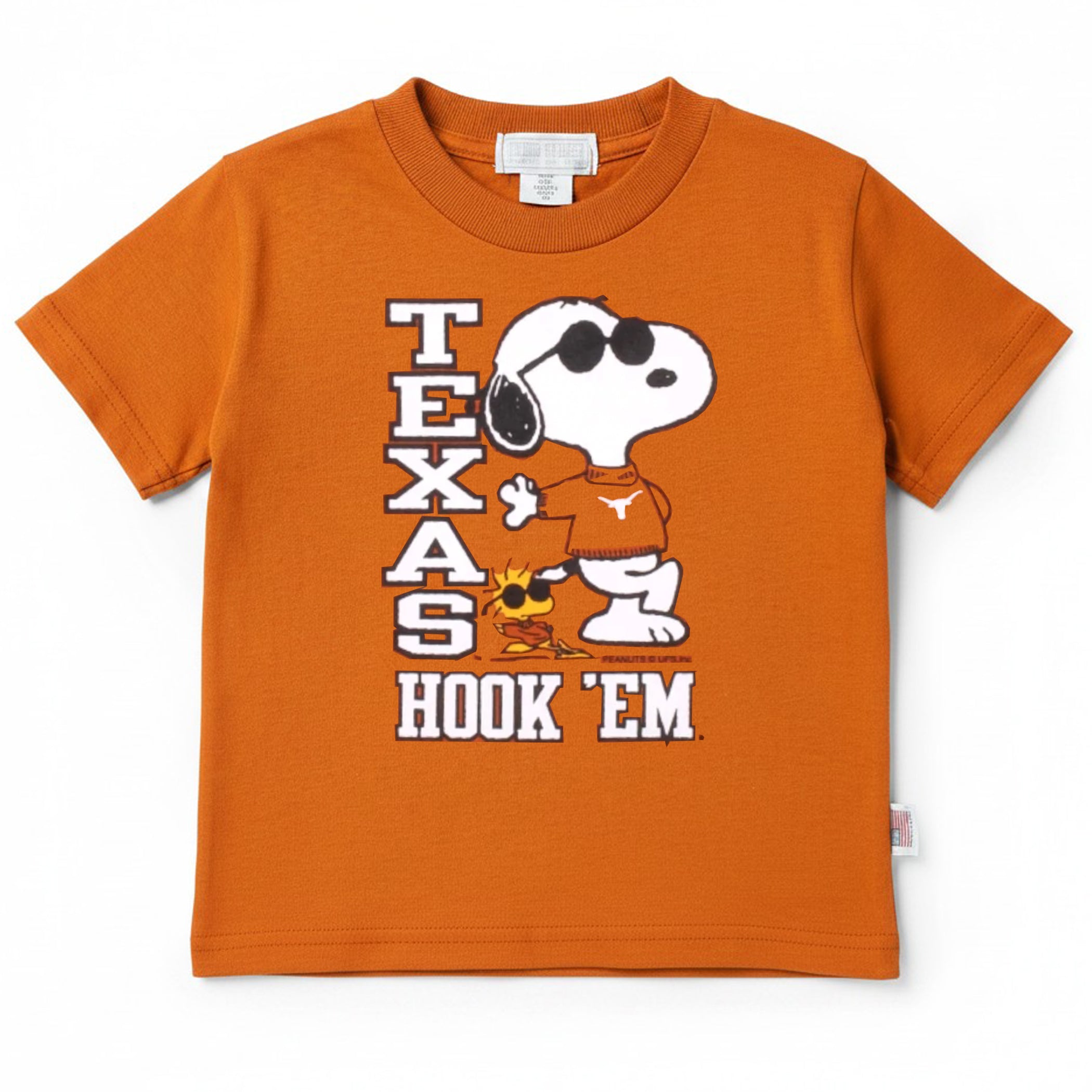 Youth Texas Longhorns Snoopy Leaning Tee