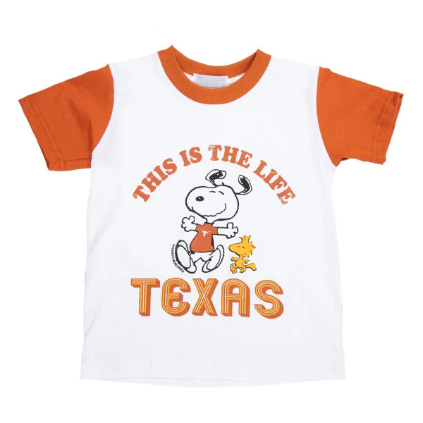 Youth Texas Longhorns This is Life Snoopy Tee