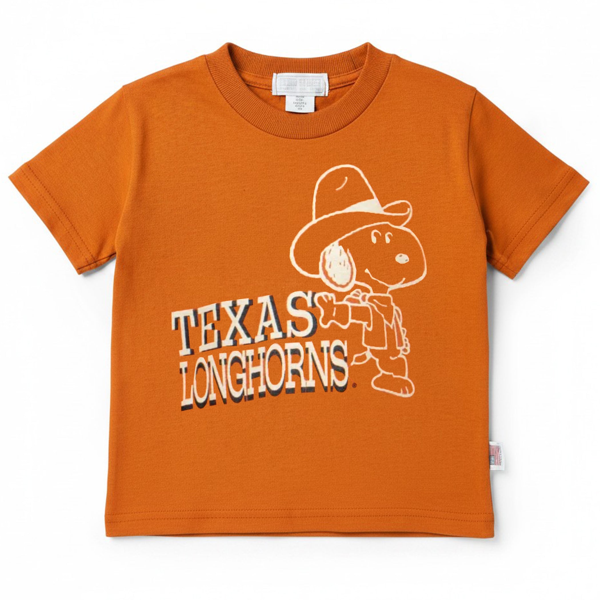 Youth Texas Longhorns Snoopy Cowboy Tee