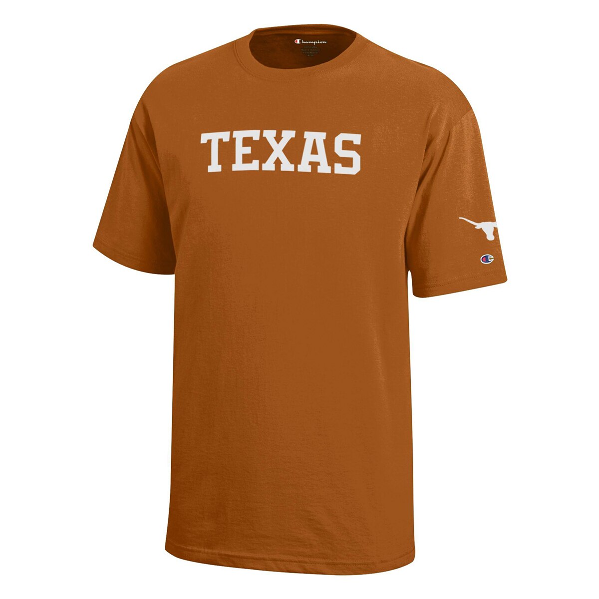 Youth Champion Texas Longhorns Cotton Block Tee